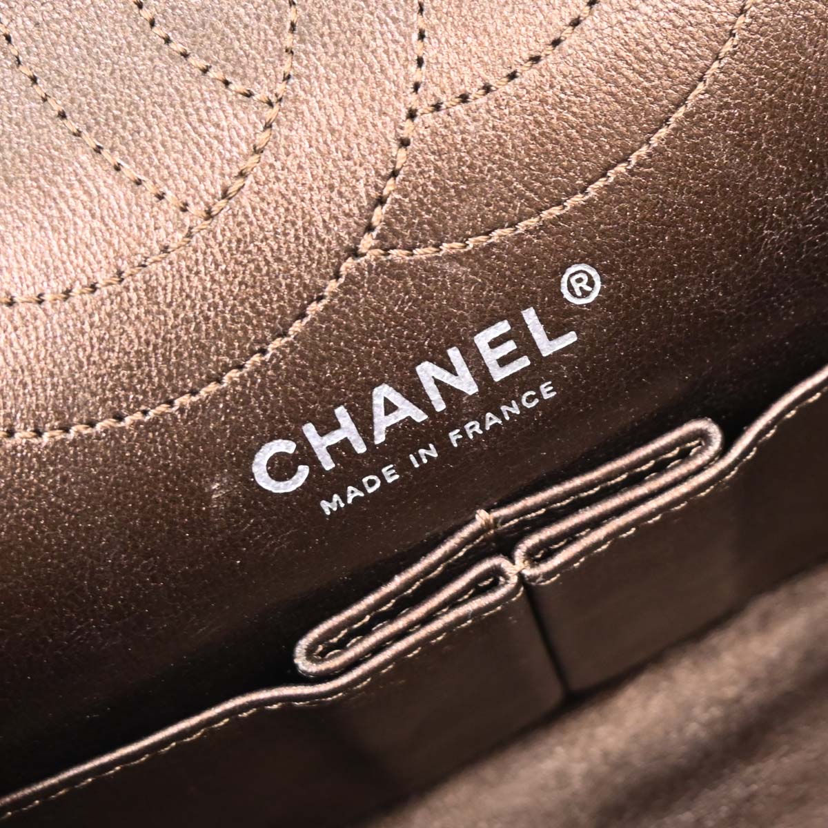 Chanel 2008-2009 Bronze Calfskin 2.55 Classic Double Flap Bag - Image 8