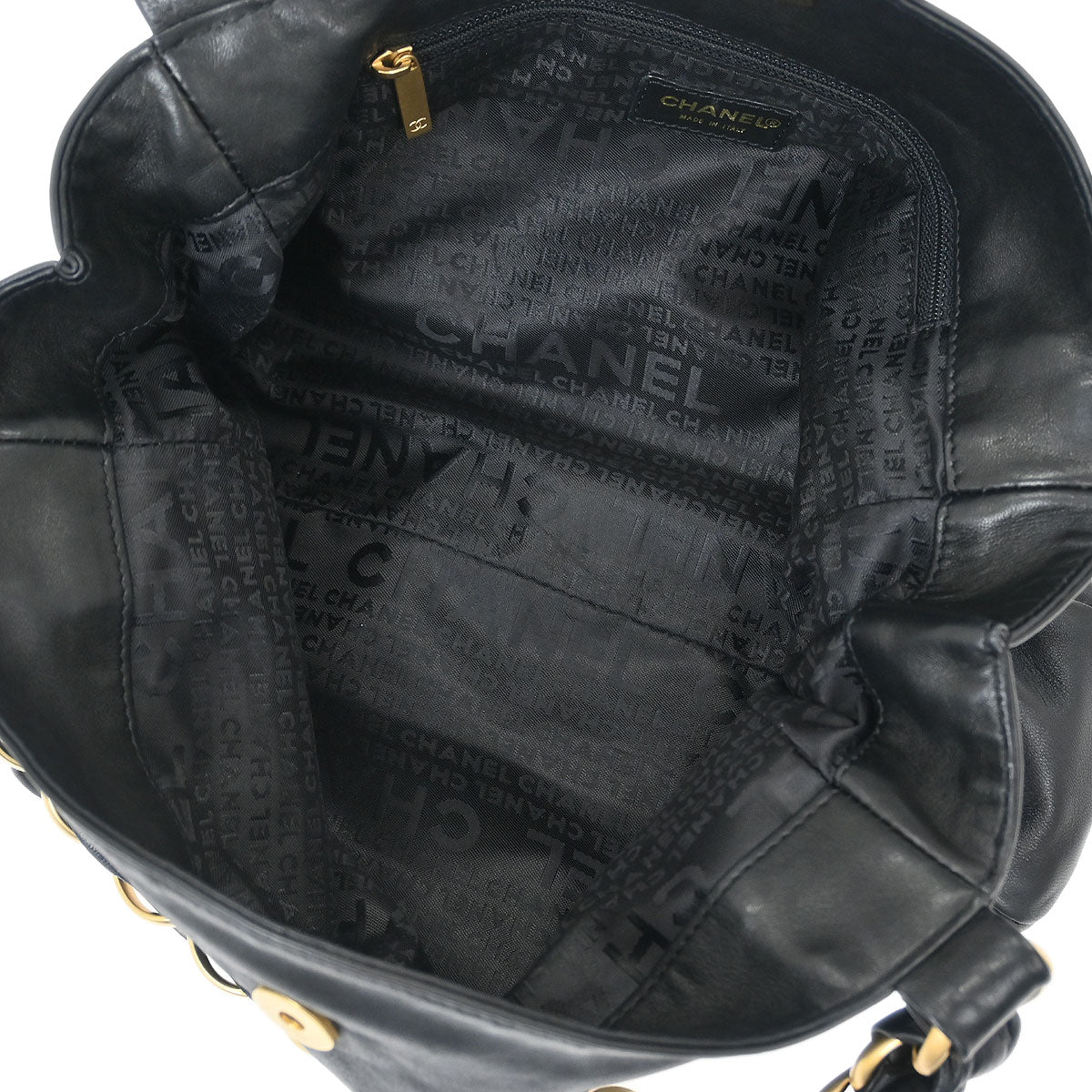 Chanel 2002-2003 Black Lambskin Handbag - Image 6
