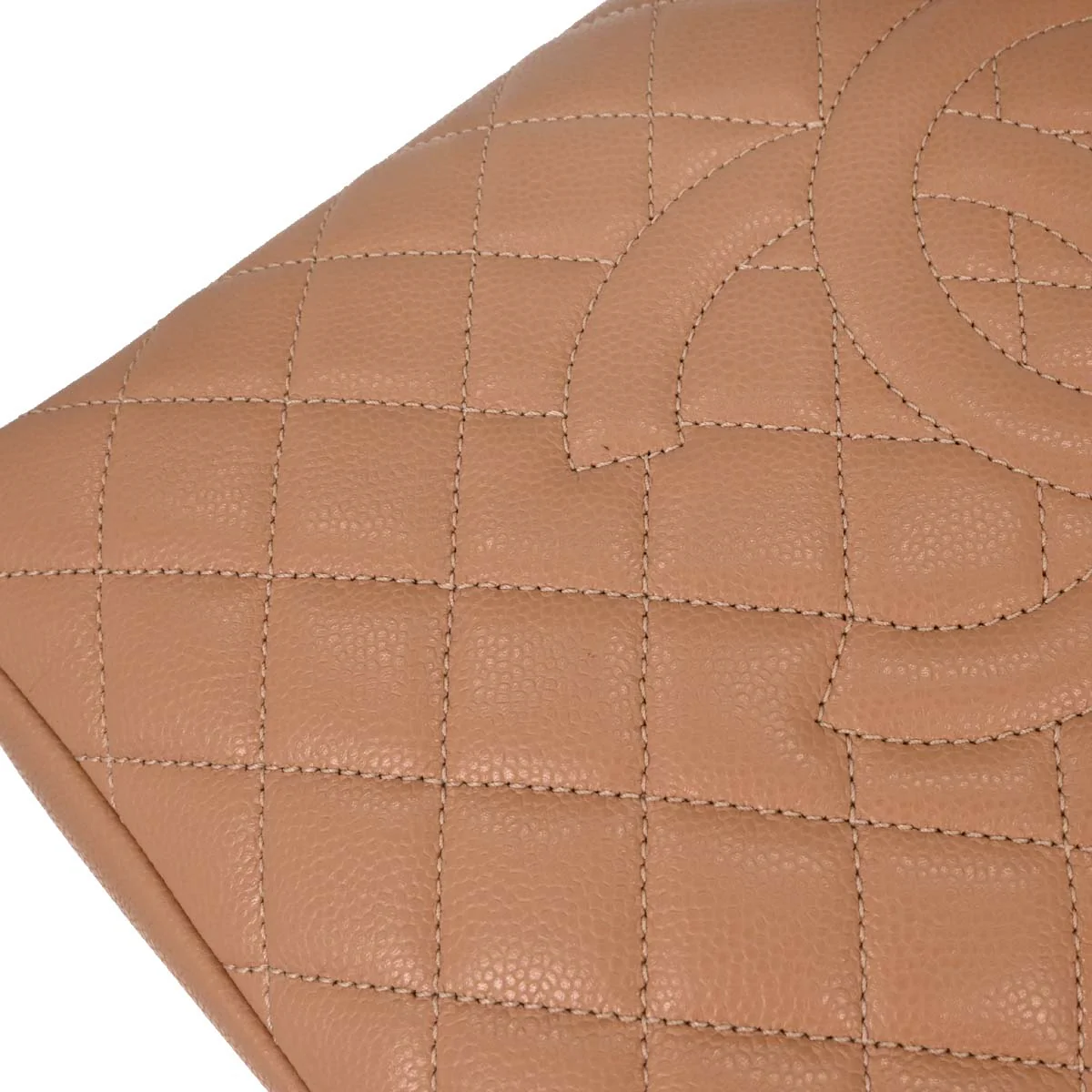 Chanel 2012-2013 Pink Beige Caviar Grand Shopping Tote GST Chain Handbag - Image 4