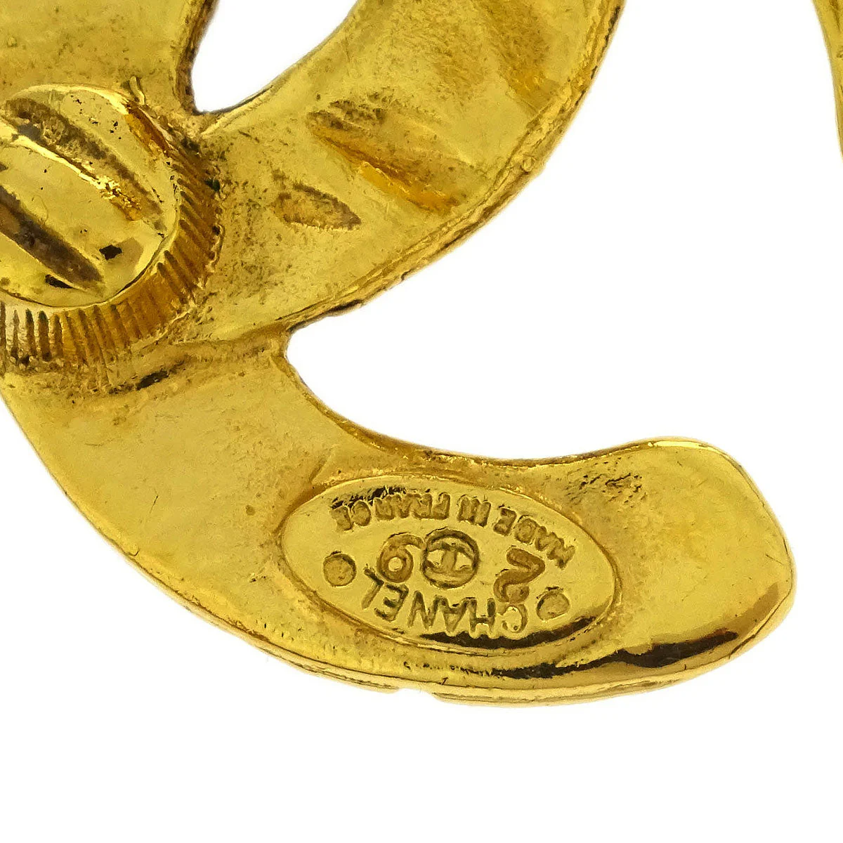 Chanel Gold CC Earrings Clip-On 2878/29 - Image 2