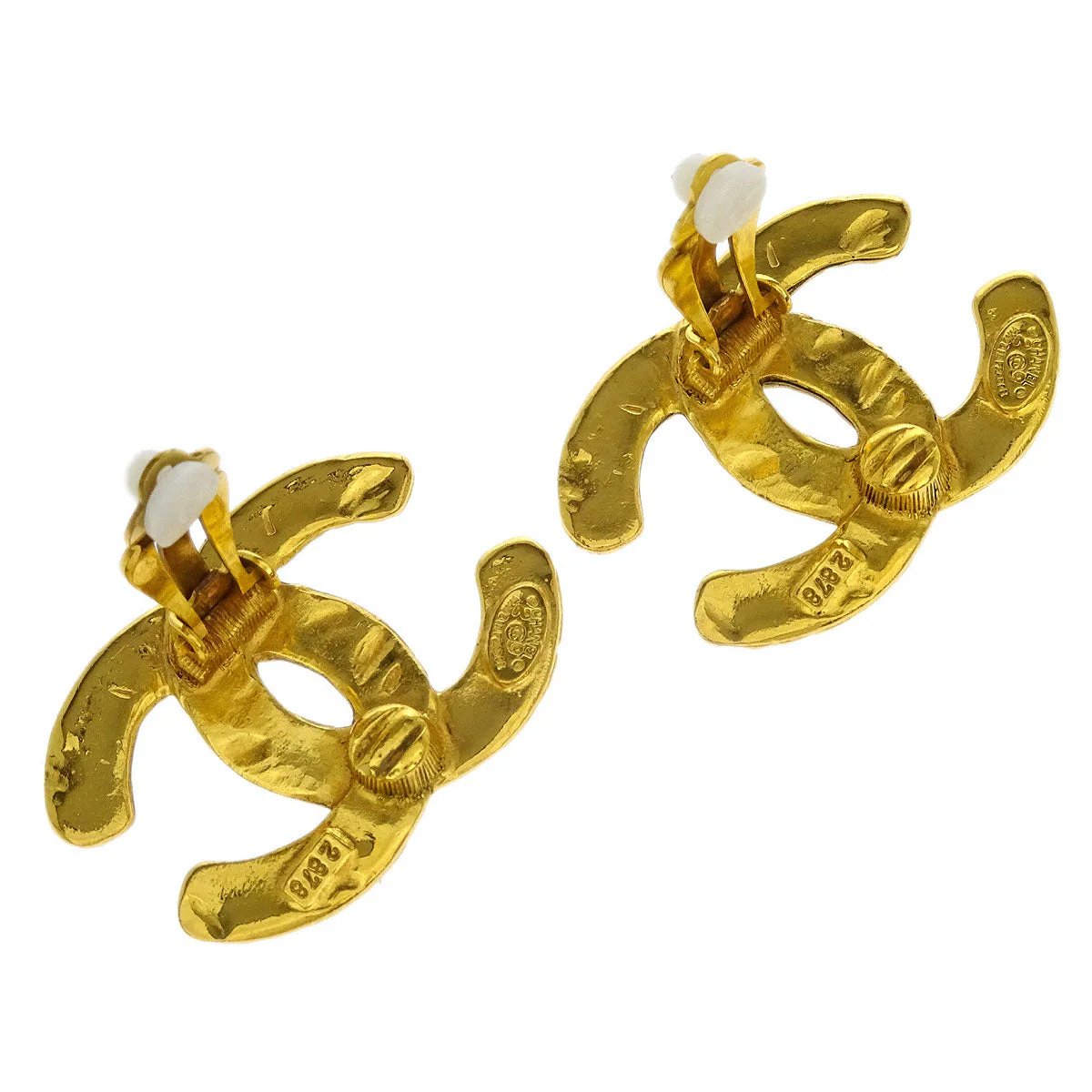 Chanel Gold CC Earrings Clip-On 2878/29 - Image 4