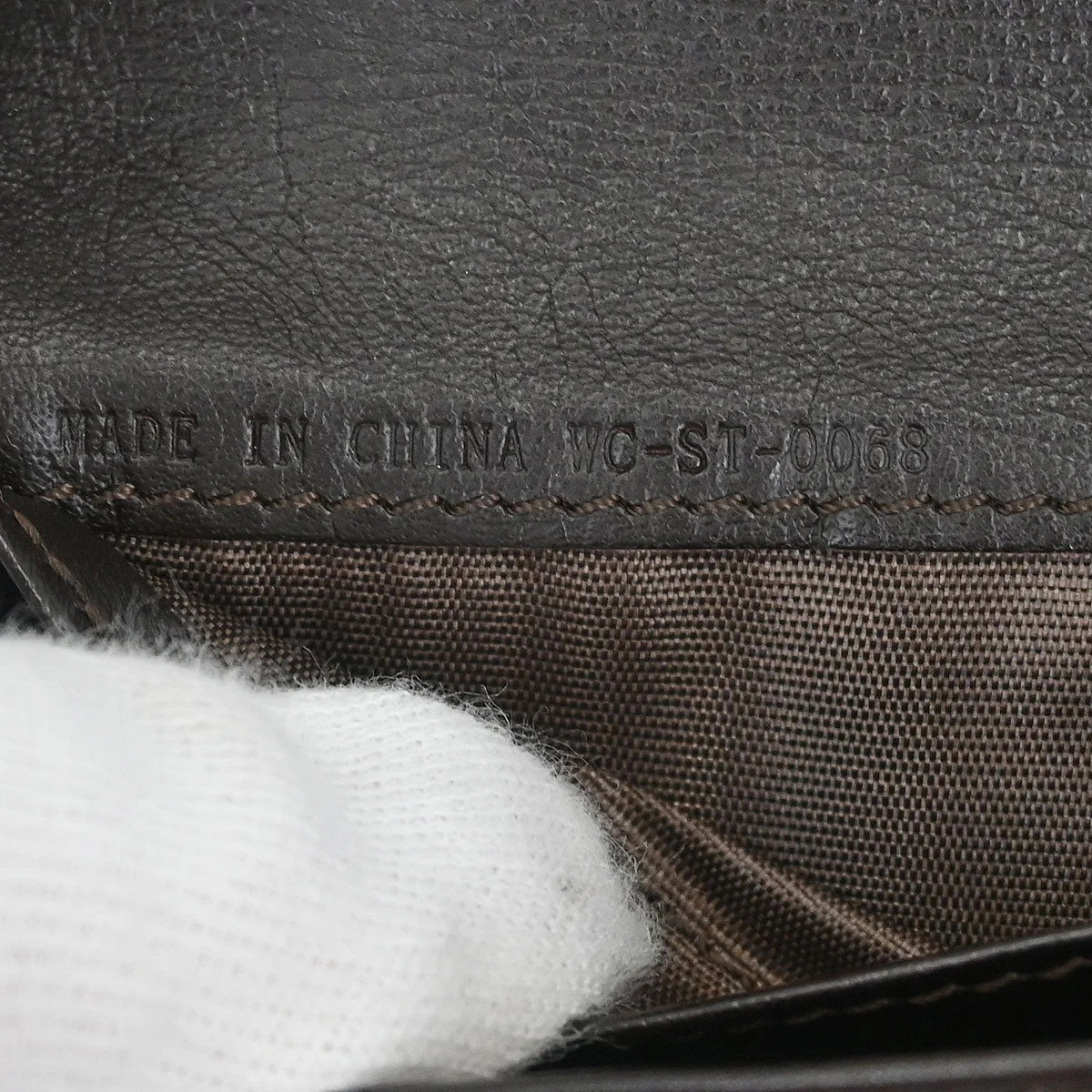 Celine * Brown Leather Canvas Macadam Wallet - Image 6