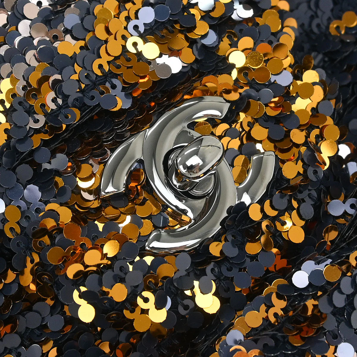 Chanel 2018-2019 Navy Sequins Shoulder Bag - Image 5