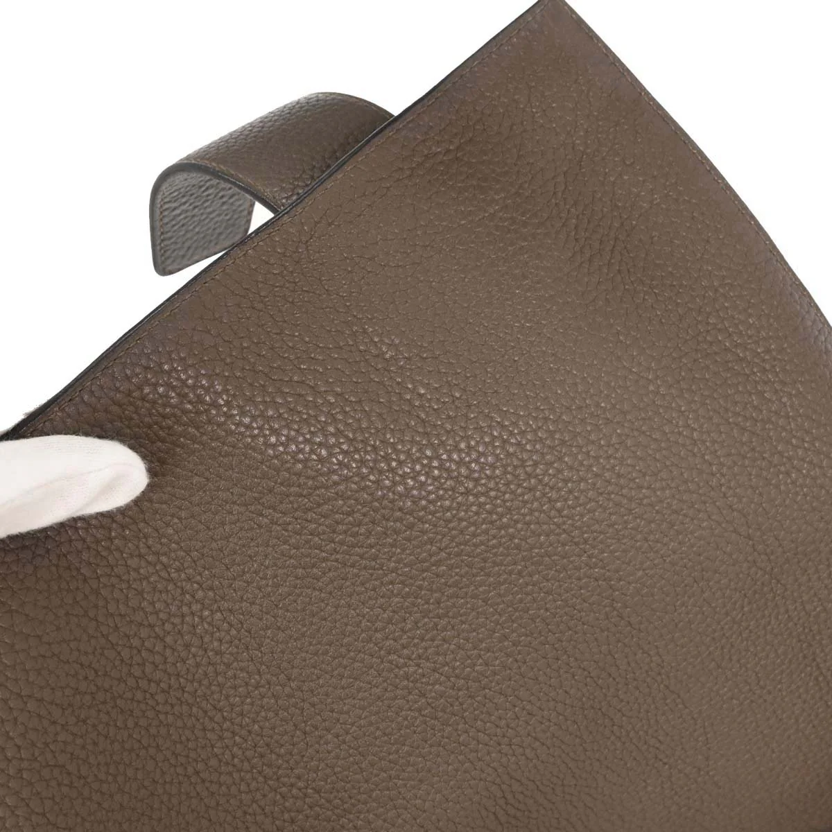 Hermes Taupe Gray Taurillon Clemence Alfred 35 Messenger Bag - Image 7