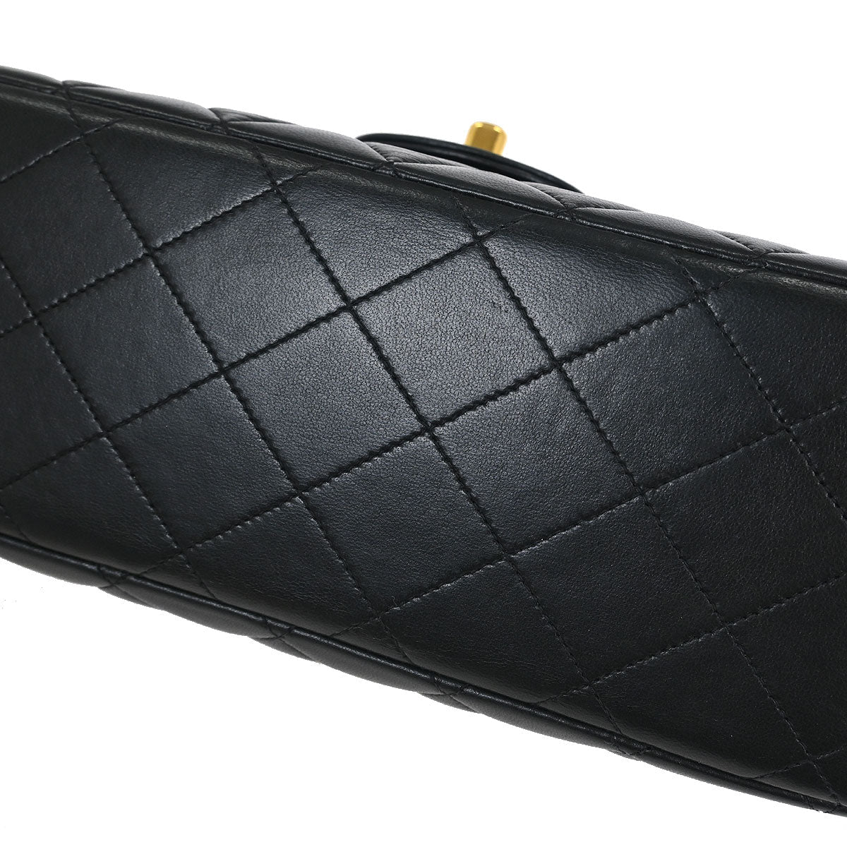 Chanel 1996-1997 Black Lambskin Double Sided Flap Shoulder Bag - Image 6