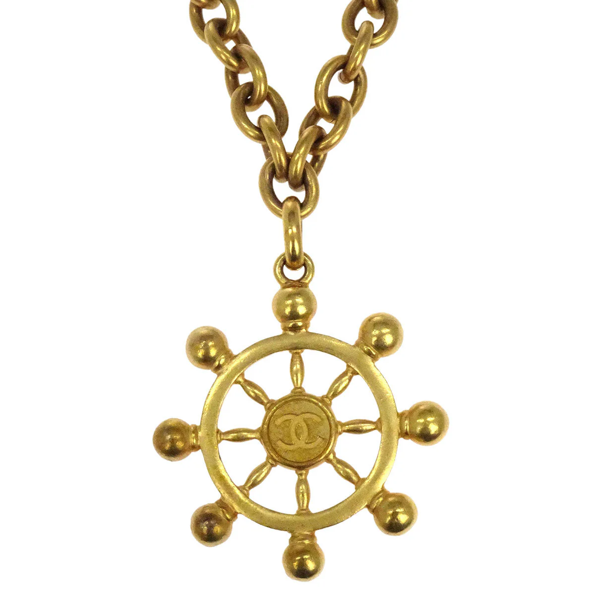 Chanel Rudder Chain Pendant Necklace Gold 94P - Image 2