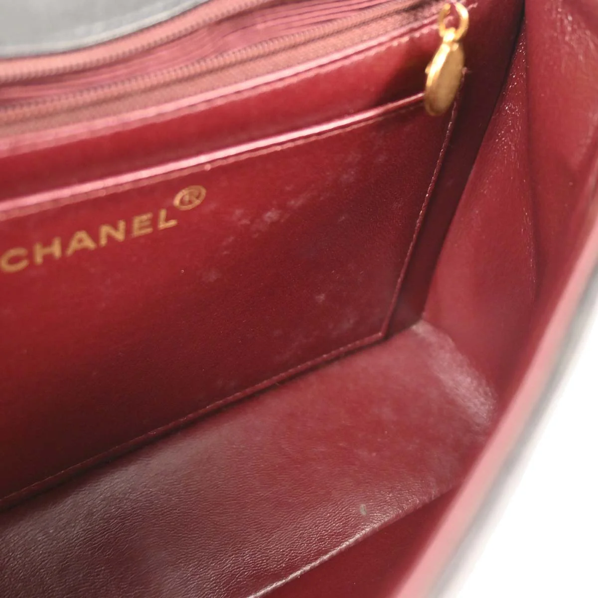 Chanel 1994-1996 Black Lambskin Mademoiselle Straight Flap Shoulder Bag - Image 7
