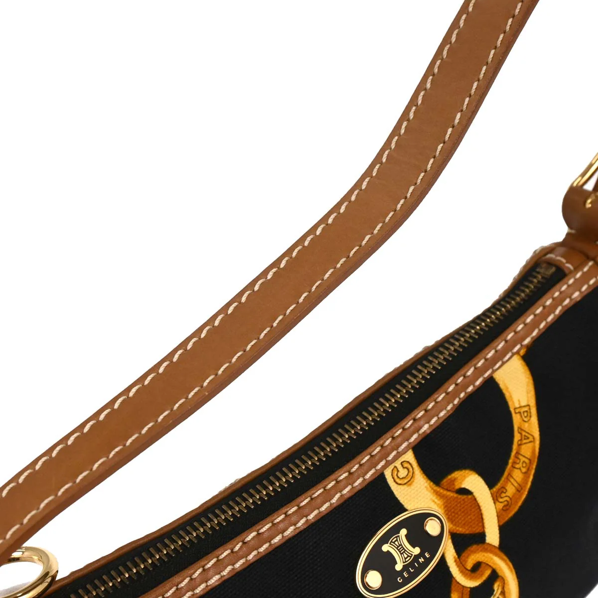 Celine Black Chain Print Handbag - Image 5