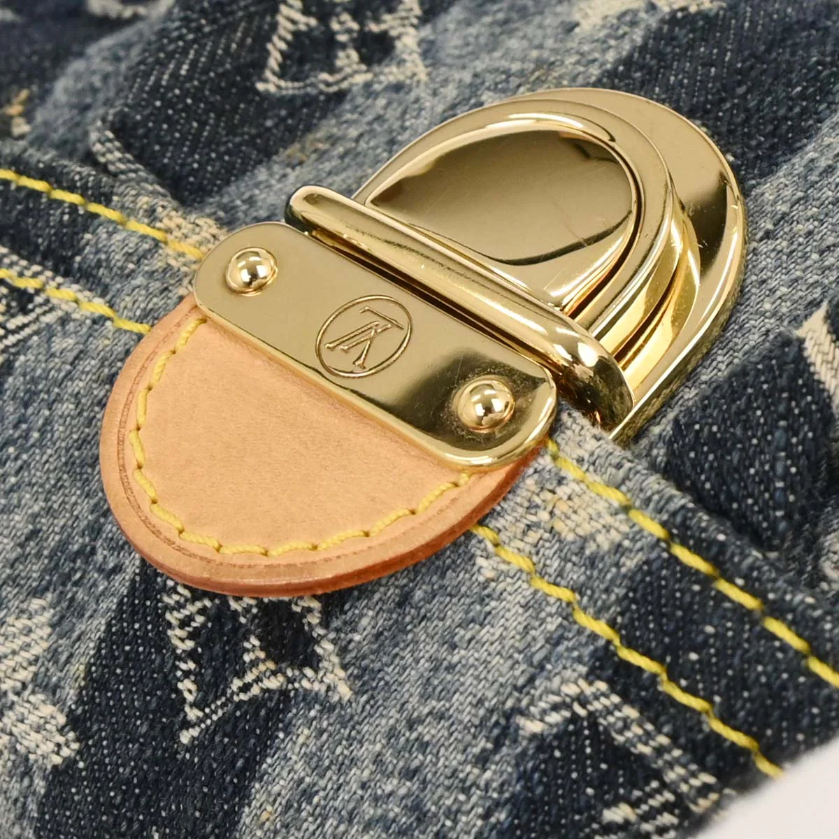 Louis Vuitton Blue Monogram Denim Mini Pleaty Raye Handbag M95333 - Image 5