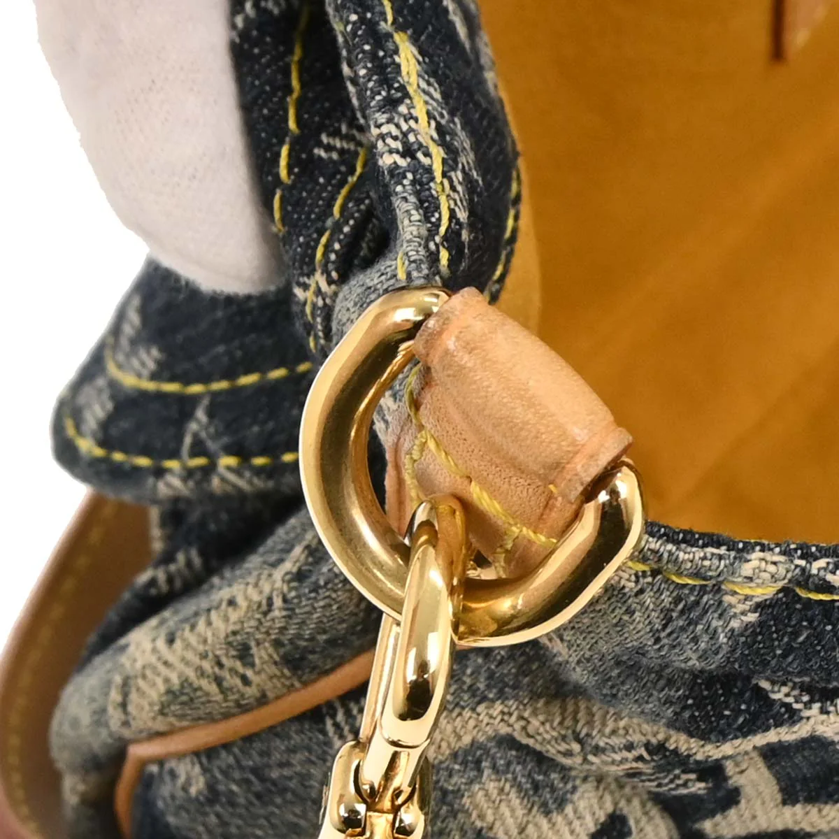 Louis Vuitton Blue Monogram Denim Mini Pleaty Raye Handbag M95333 - Image 7