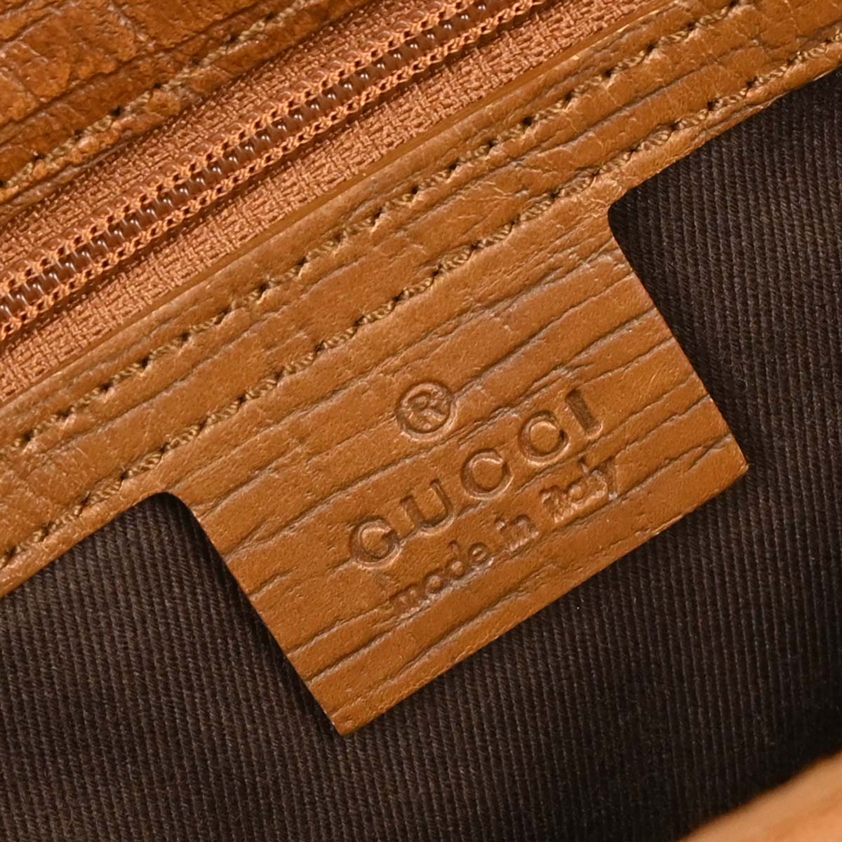 Gucci Brown Beige Bamboo GG Tote Bag - Image 9