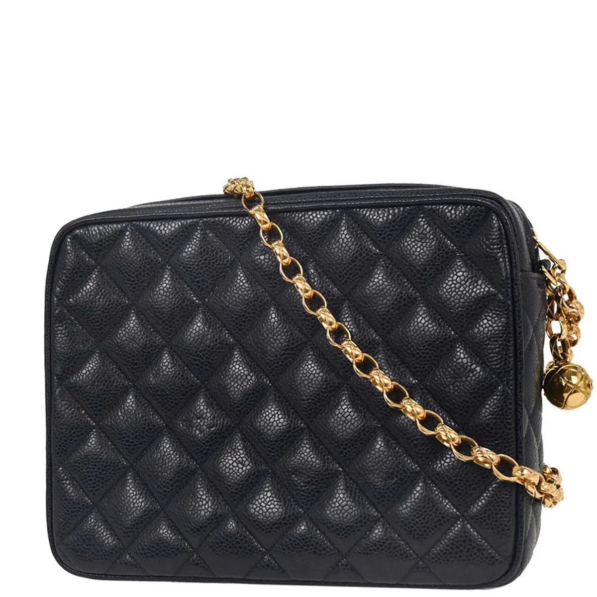 Chanel 1991-1994 Navy Caviar Camera Bag Small - Image 2
