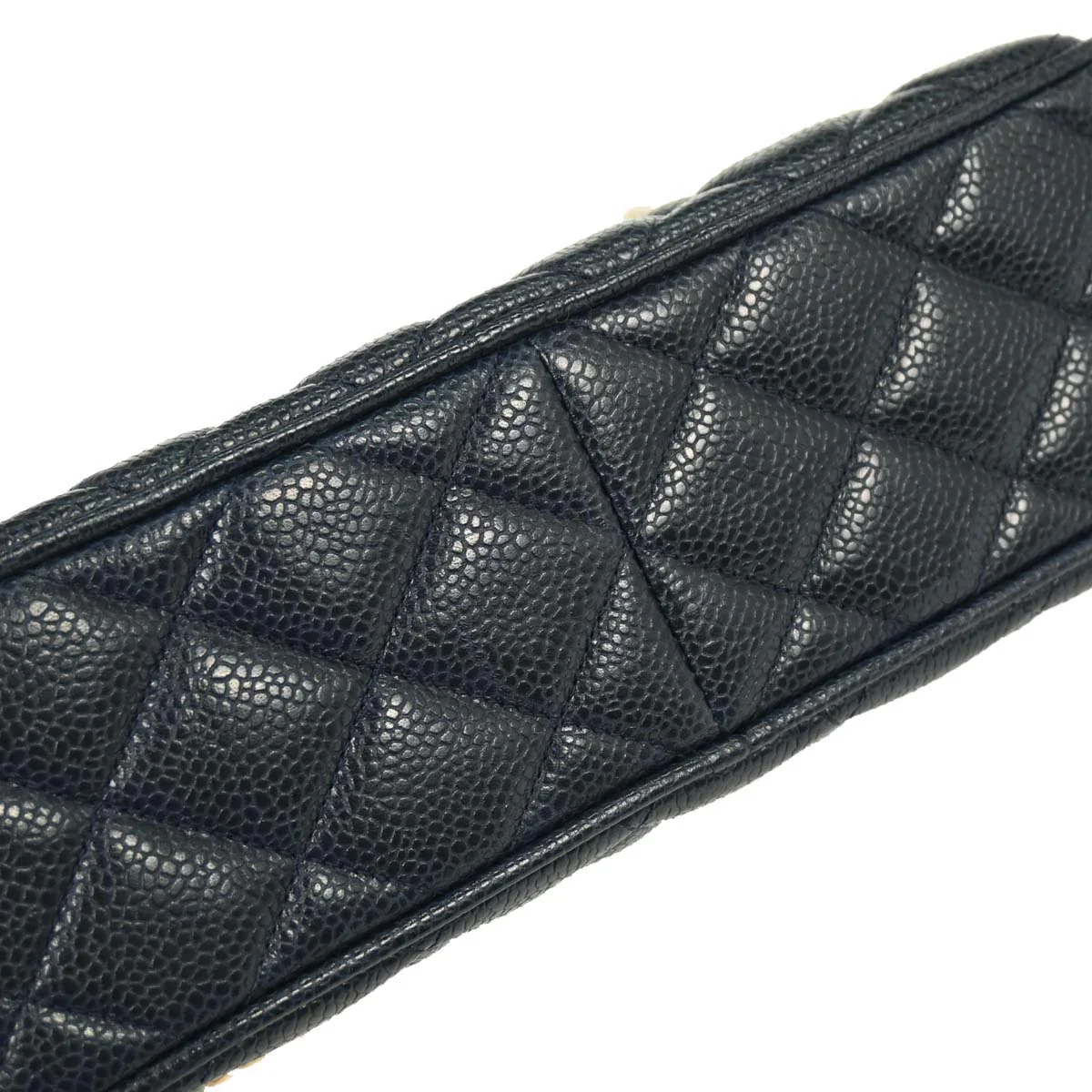 Chanel 1991-1994 Navy Caviar Camera Bag Small - Image 4