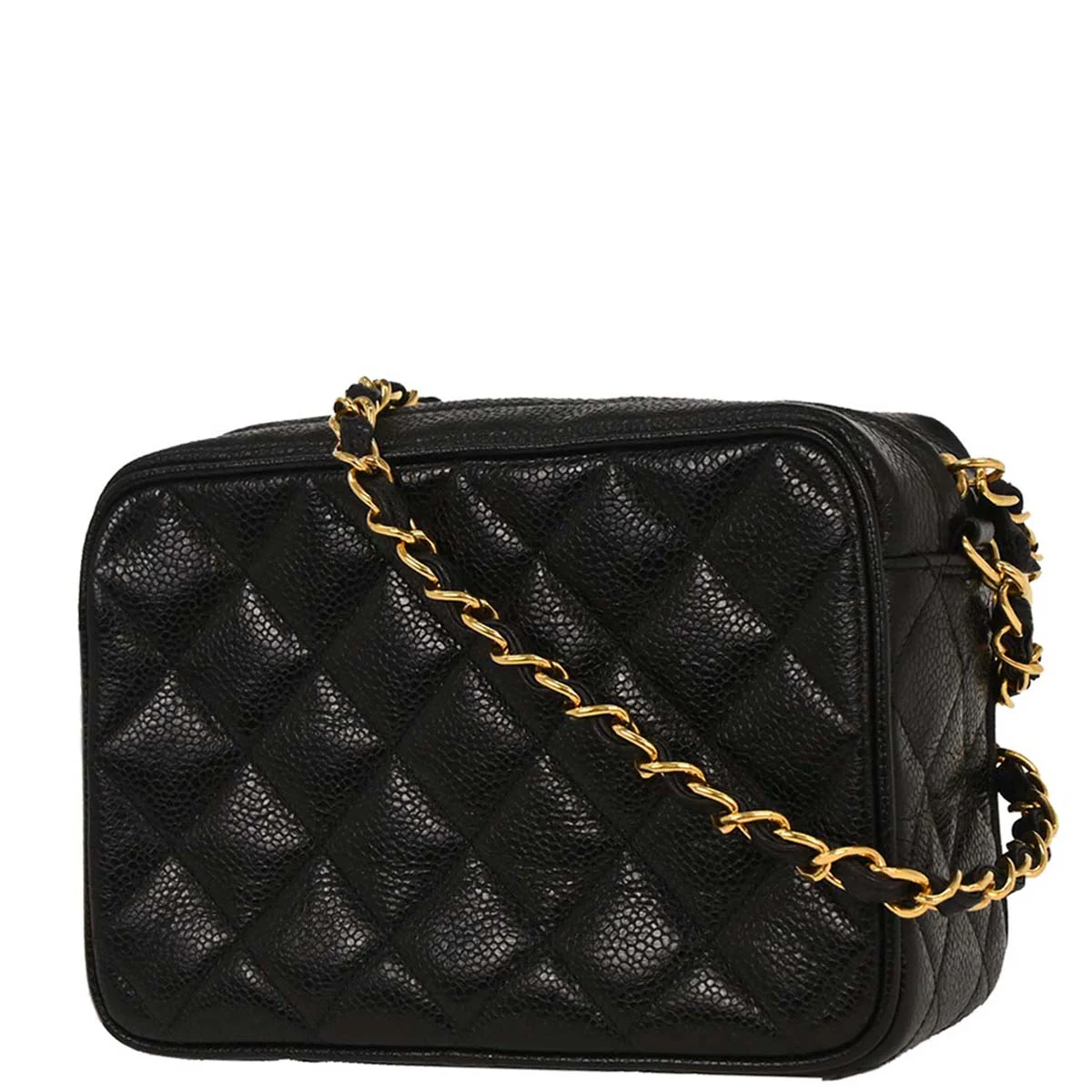 Chanel 1994-1996 Black Caviar Camera Bag Mini - Image 2