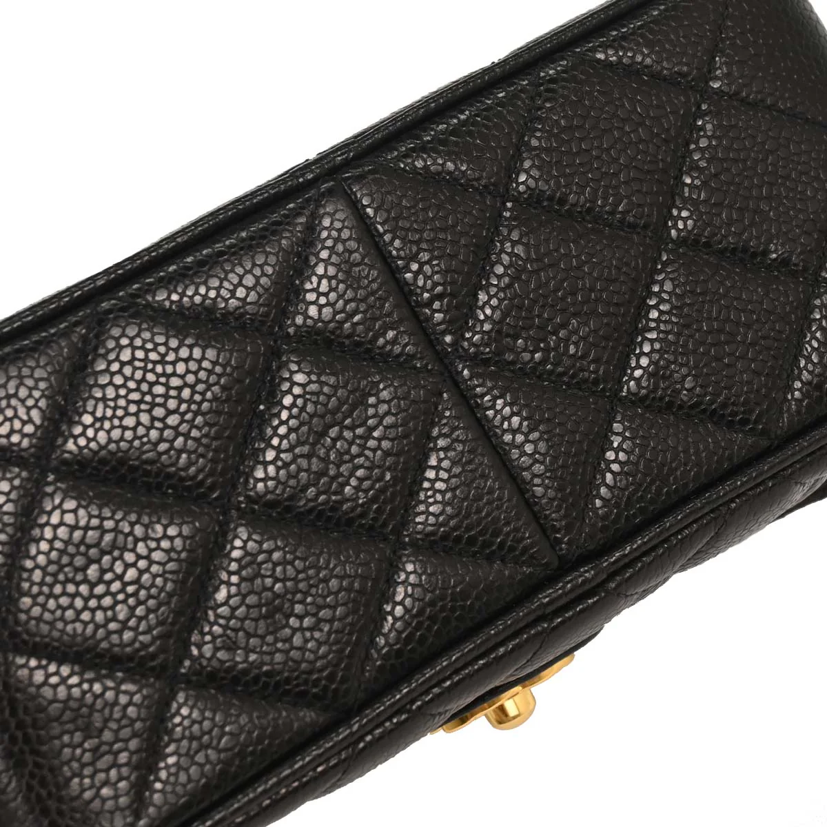 Chanel 1994-1996 Black Caviar Camera Bag Mini - Image 3