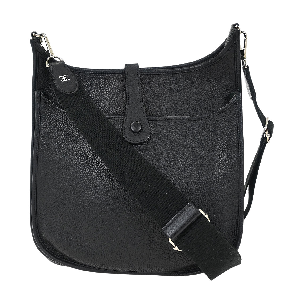 Hermes Black Taurillon Clemence Evelyne 3 GM Shoulder Bag - Image 2