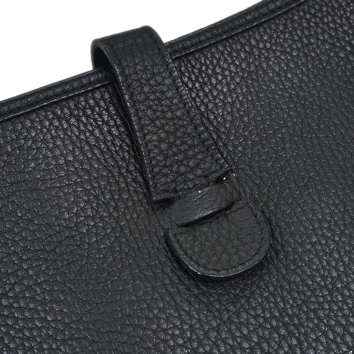 Hermes Black Taurillon Clemence Evelyne 3 GM Shoulder Bag - Image 4