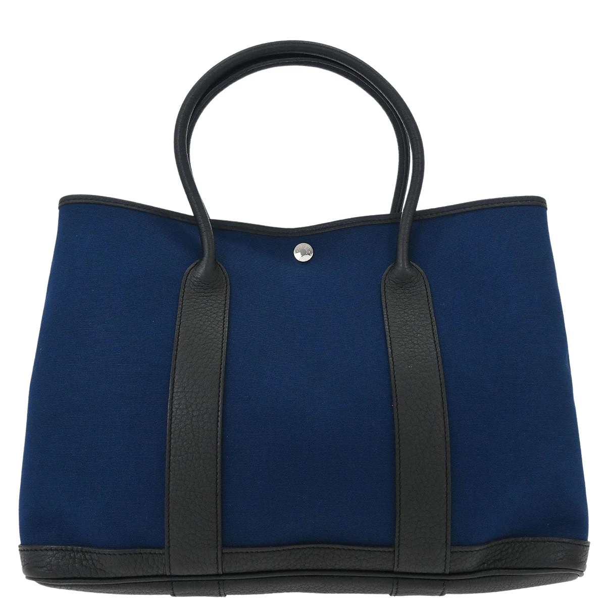 Hermes Navy Toile Officier Negonda Garden Party 36 PM Tote Bag