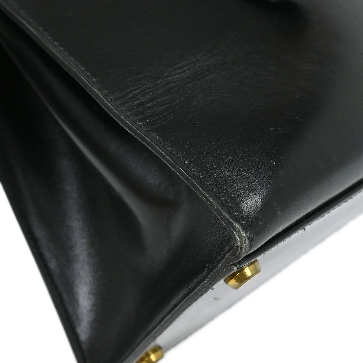 Hermes Black Box Calf Kelly 32 Sellier Handbag - Image 8