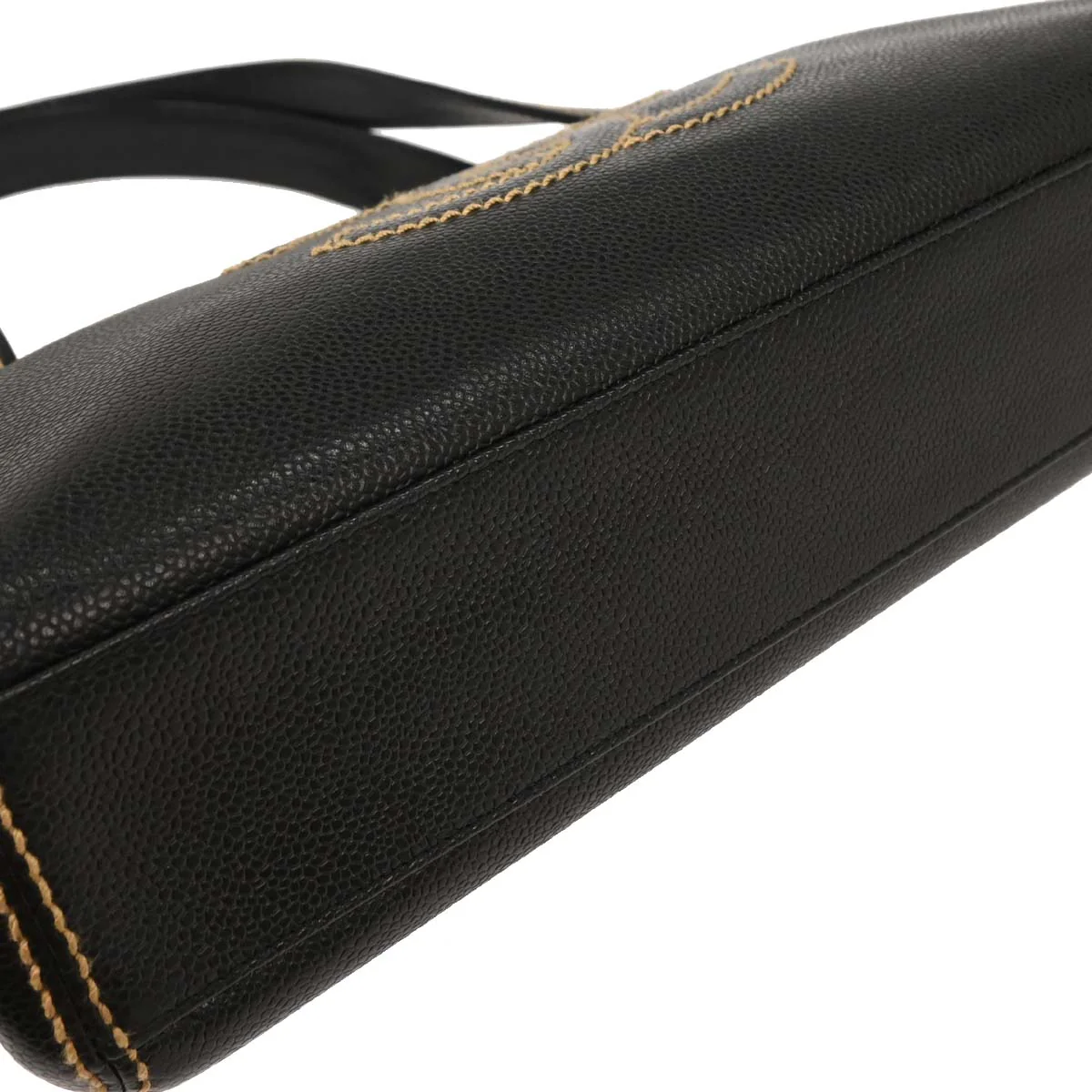 Chanel 2004-2005 Black Wild Stitch Caviar Tote Bag - Image 4