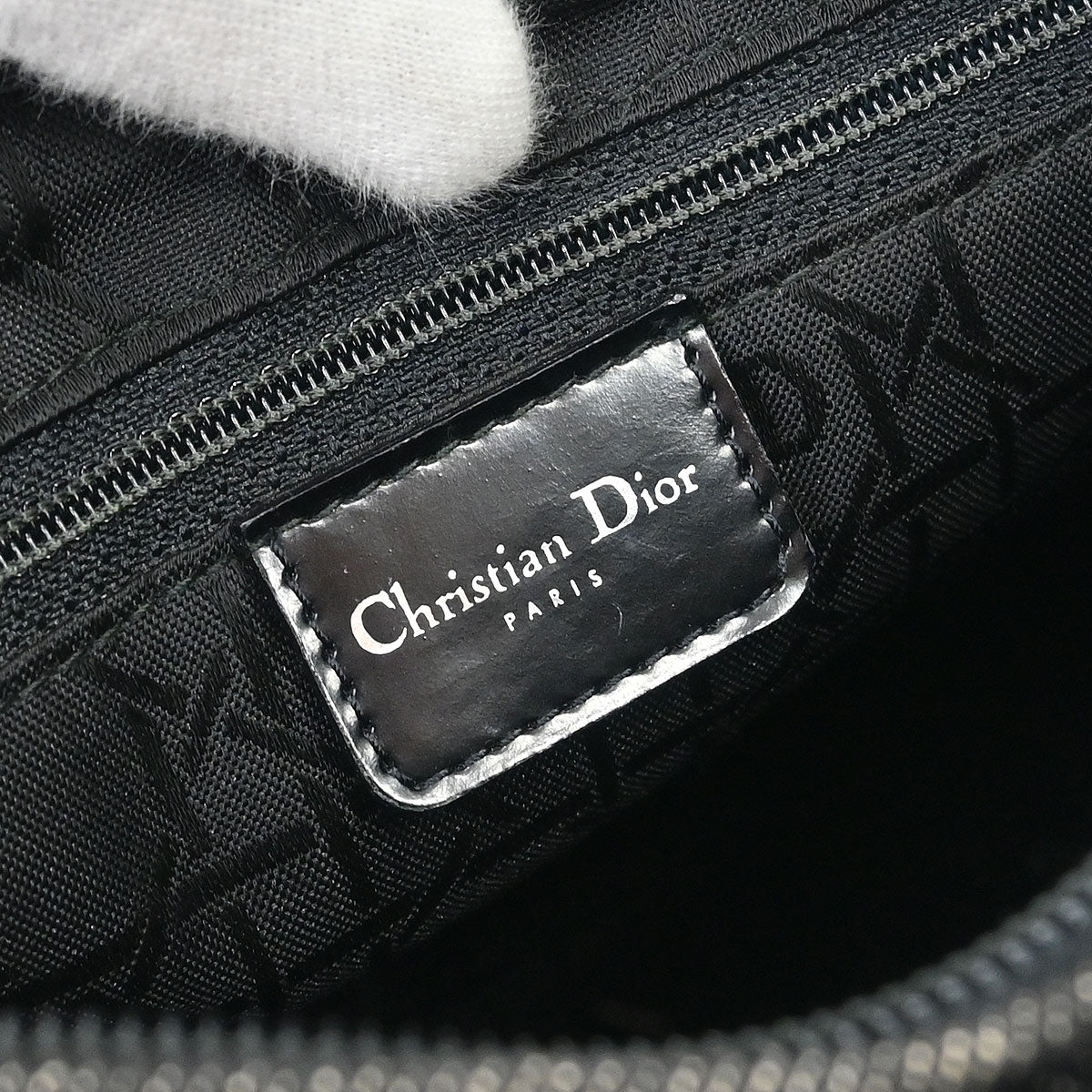 Christian Dior Black Denim Medium Lady Dior Cannage Handbag - Image 9