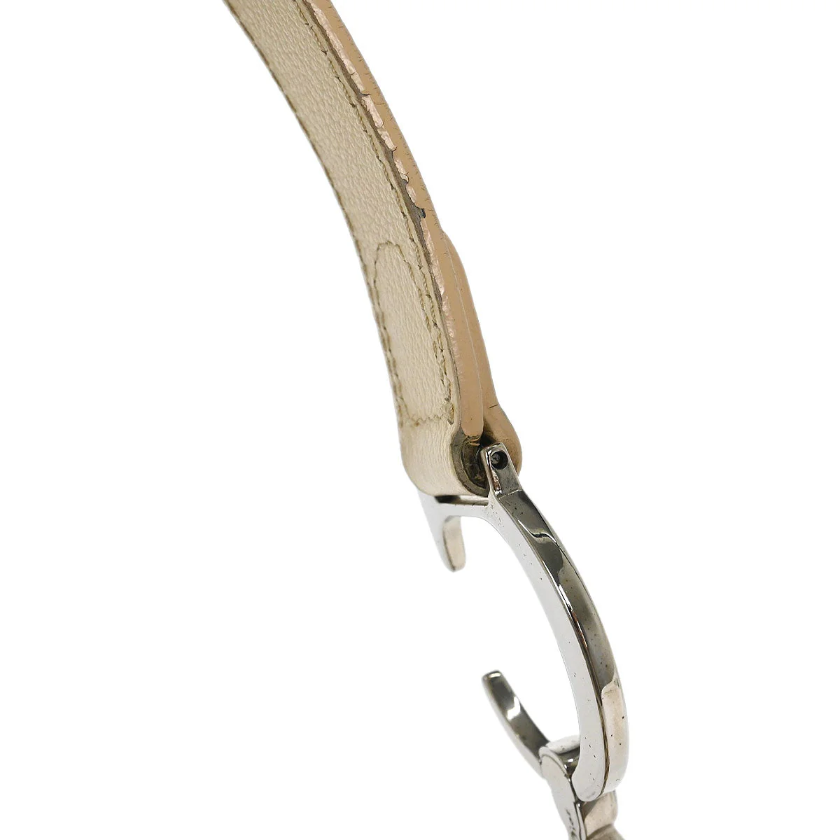 Christian Dior Ivory Embroidered Trotter Saddle Handbag - Image 4