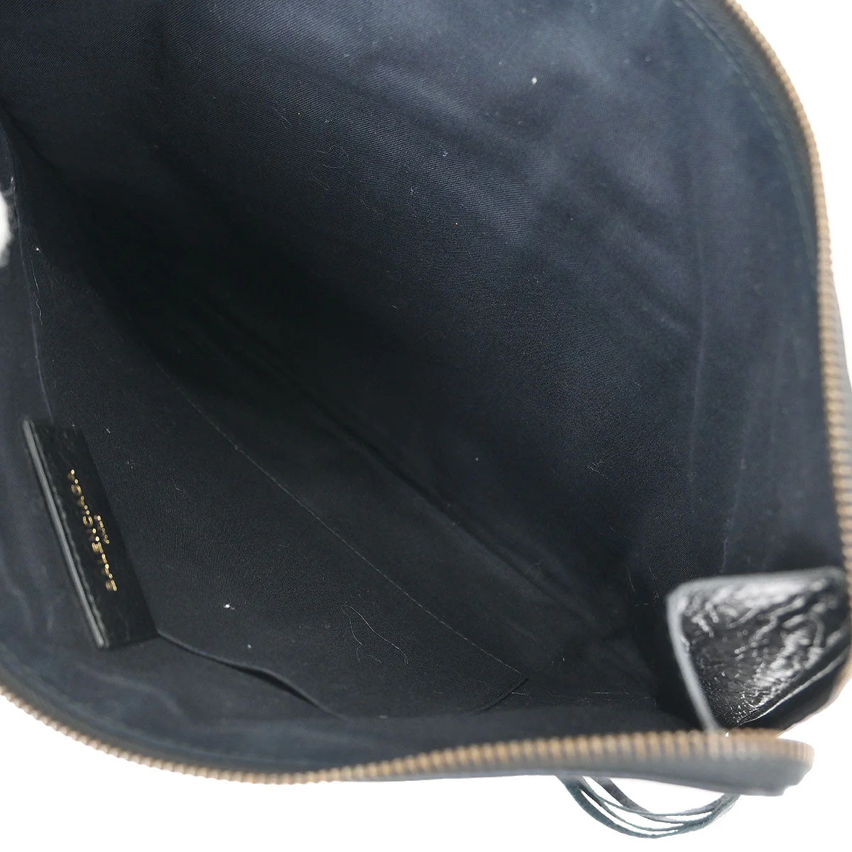 Balenciaga Black Lambskin Graffiti Print Clutch Bag - Image 8