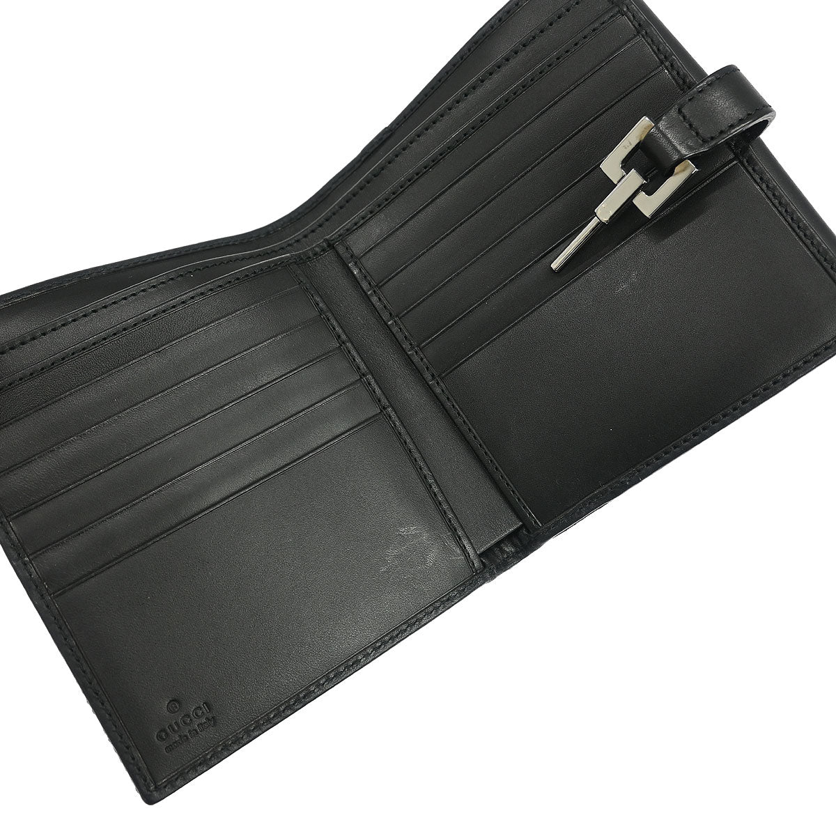 Gucci Black Canvas GG Wallet - Image 6