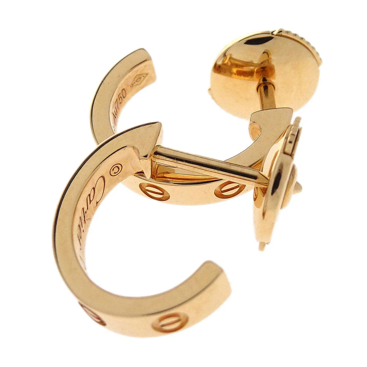 Cartier Piercing Earrings Mini Love Au750 - Image 4