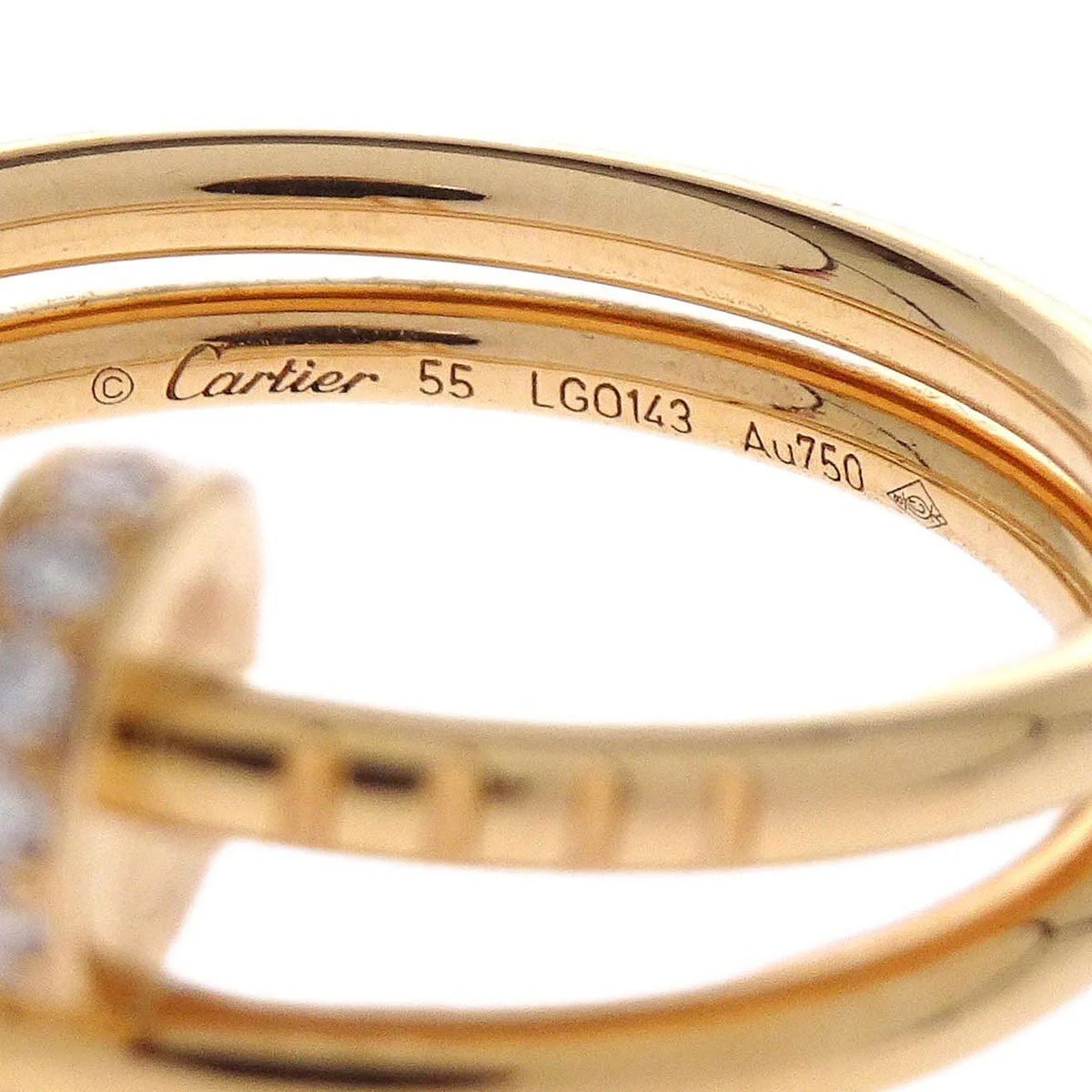 Cartier Juste Un Clou Ring Au750 Diamond Gold #55 #53 - Image 4