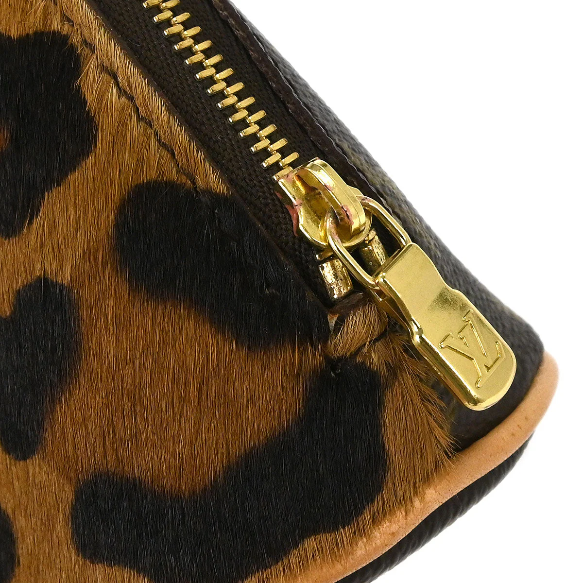 Louis Vuitton * Monogram Pony Hair Leopard Azzedine Alaia Alma M99032 - Image 5