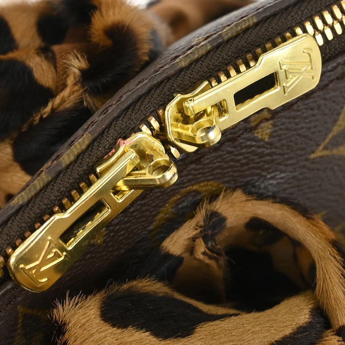 Louis Vuitton * Monogram Pony Hair Leopard Azzedine Alaia Alma M99032 - Image 7