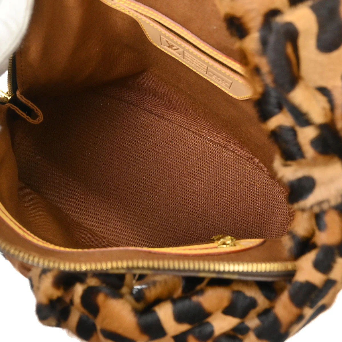 Louis Vuitton * Monogram Pony Hair Leopard Azzedine Alaia Alma M99032 - Image 8