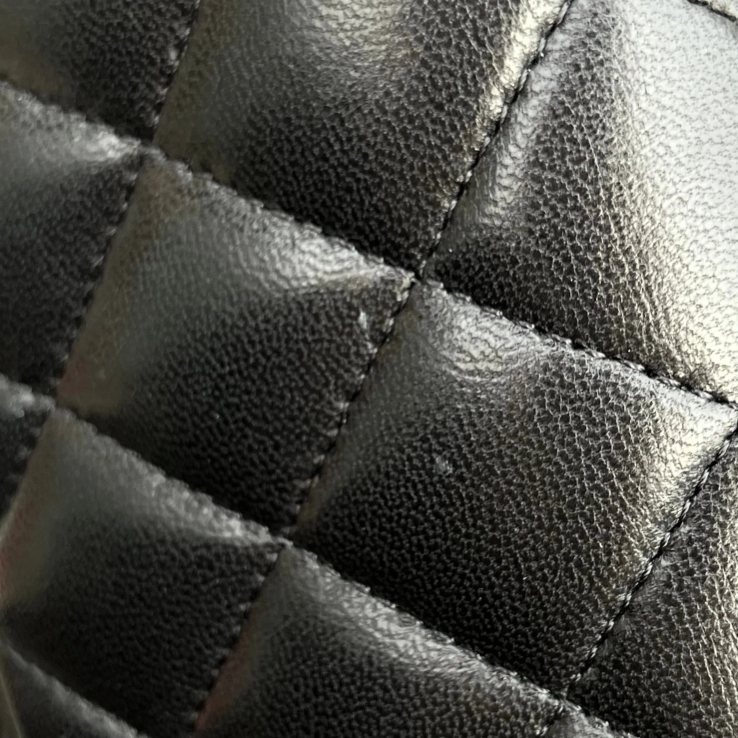 Chanel 2012 Black Lambskin Small Classic Double Flap Shoulder Bag - Image 12
