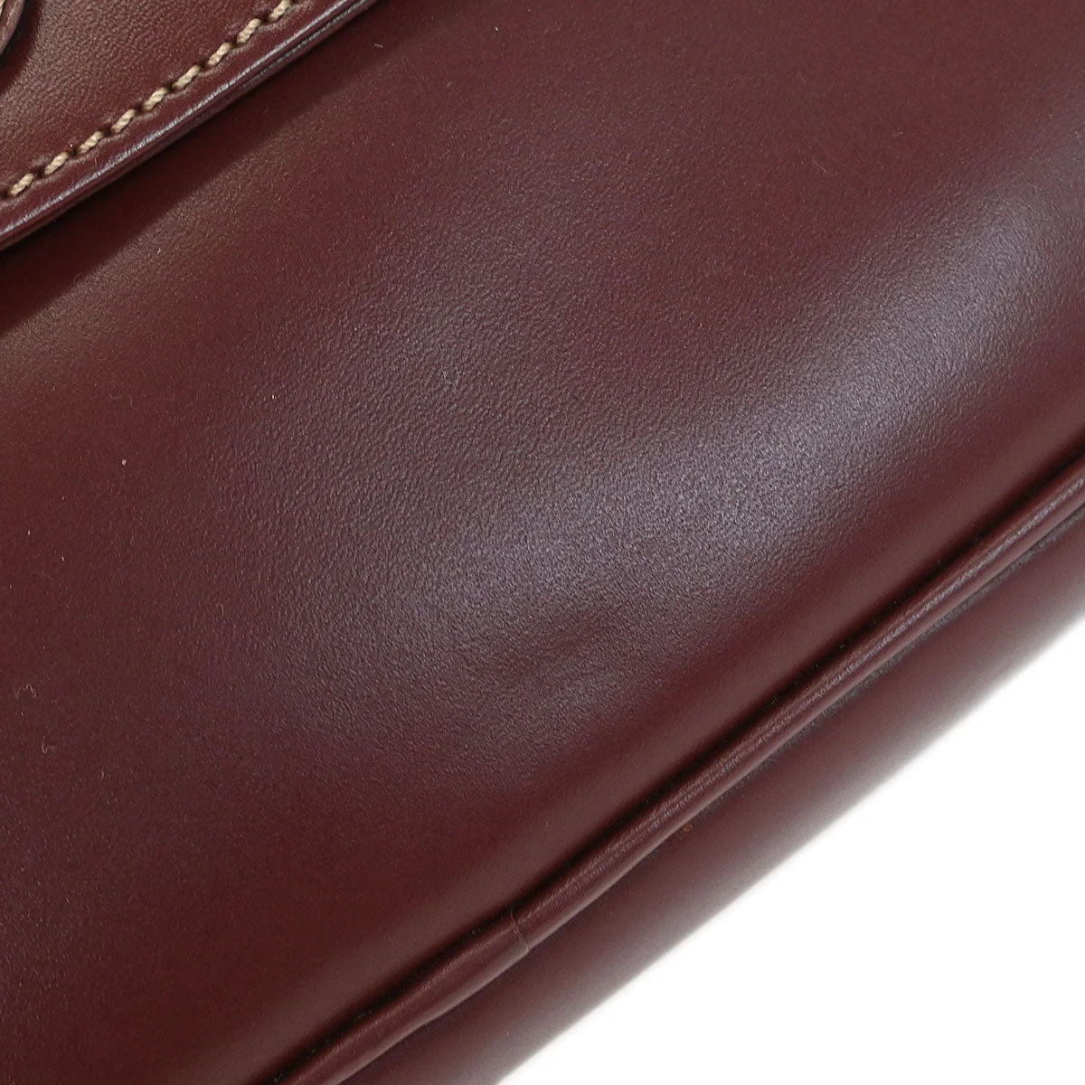 Cartier Bordeaux Leather Must de Cartier Shoulder Bag - Image 3
