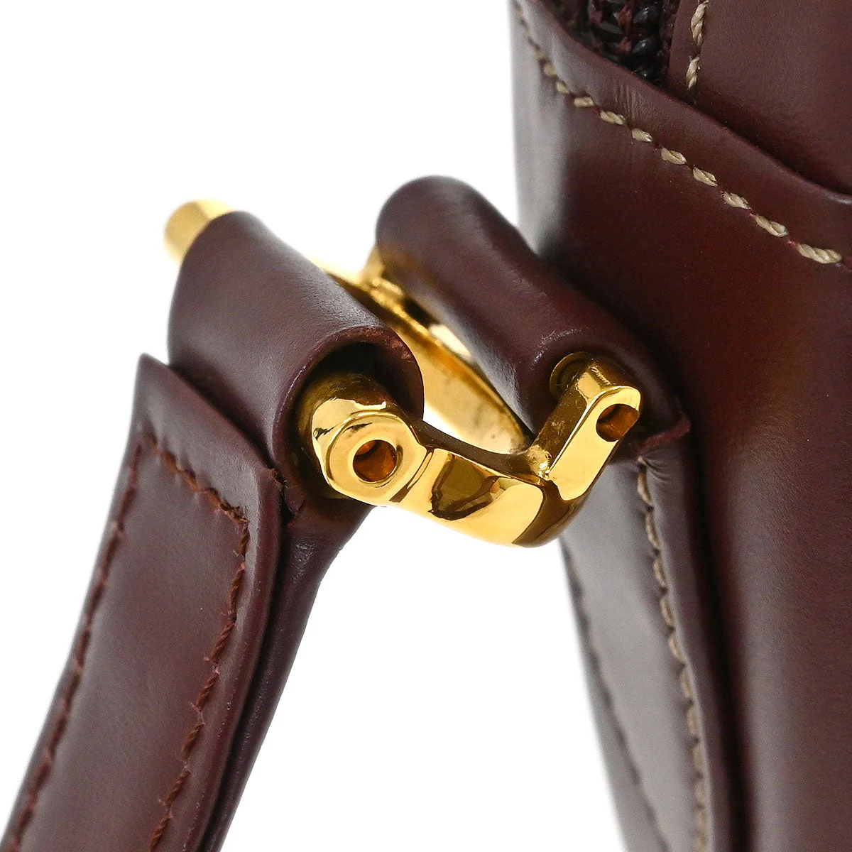 Cartier Bordeaux Leather Must de Cartier Shoulder Bag - Image 6