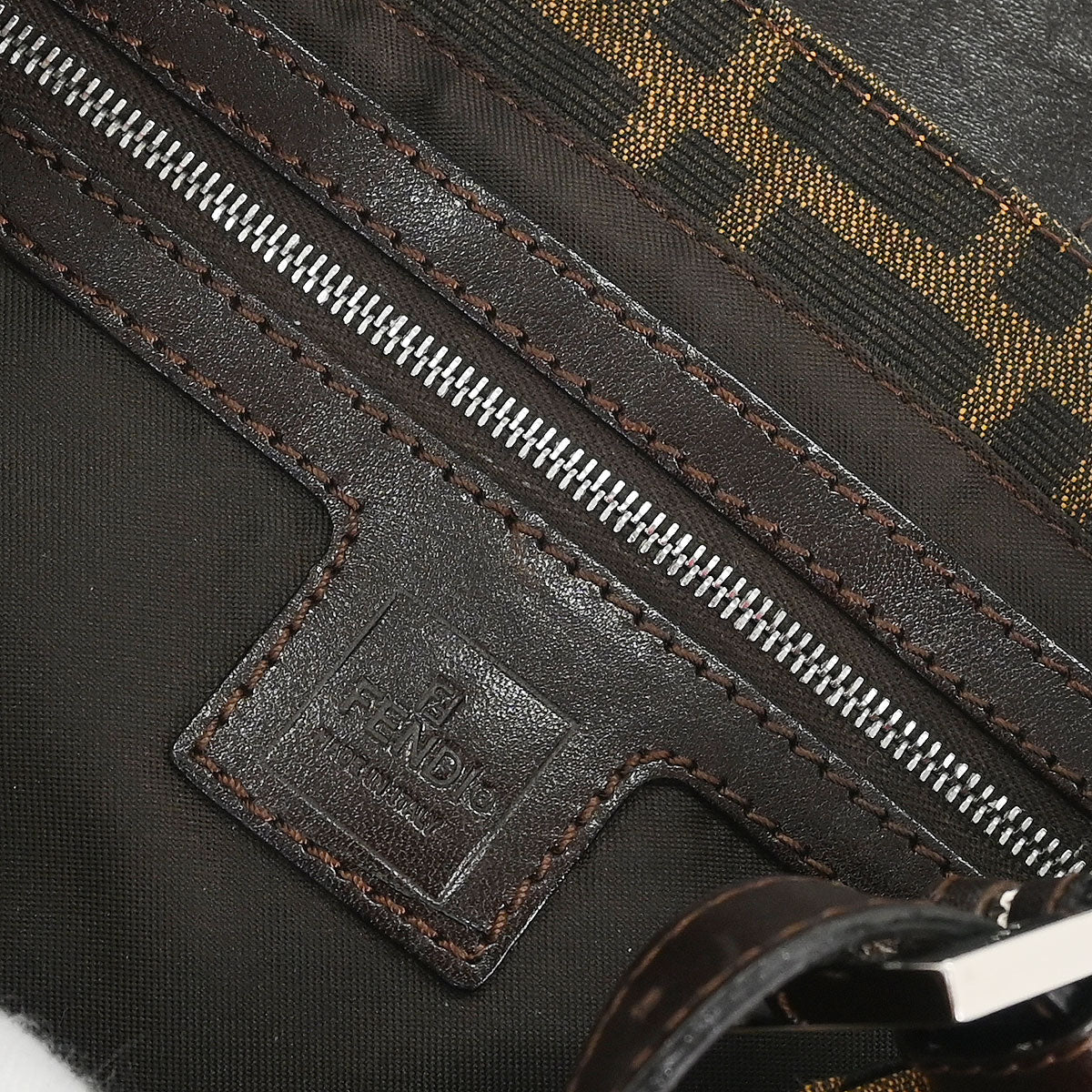Fendi Brown Canvas Zucca Handbag - Image 8