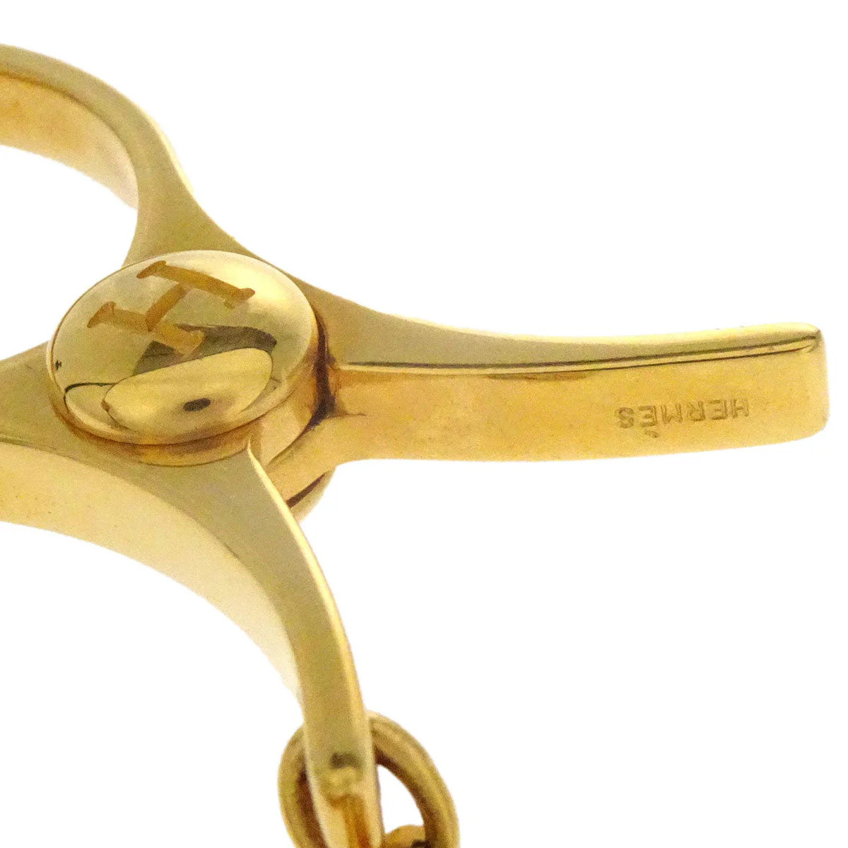 Hermes Filou Glove Holder Clip Gold Small Good - Image 3