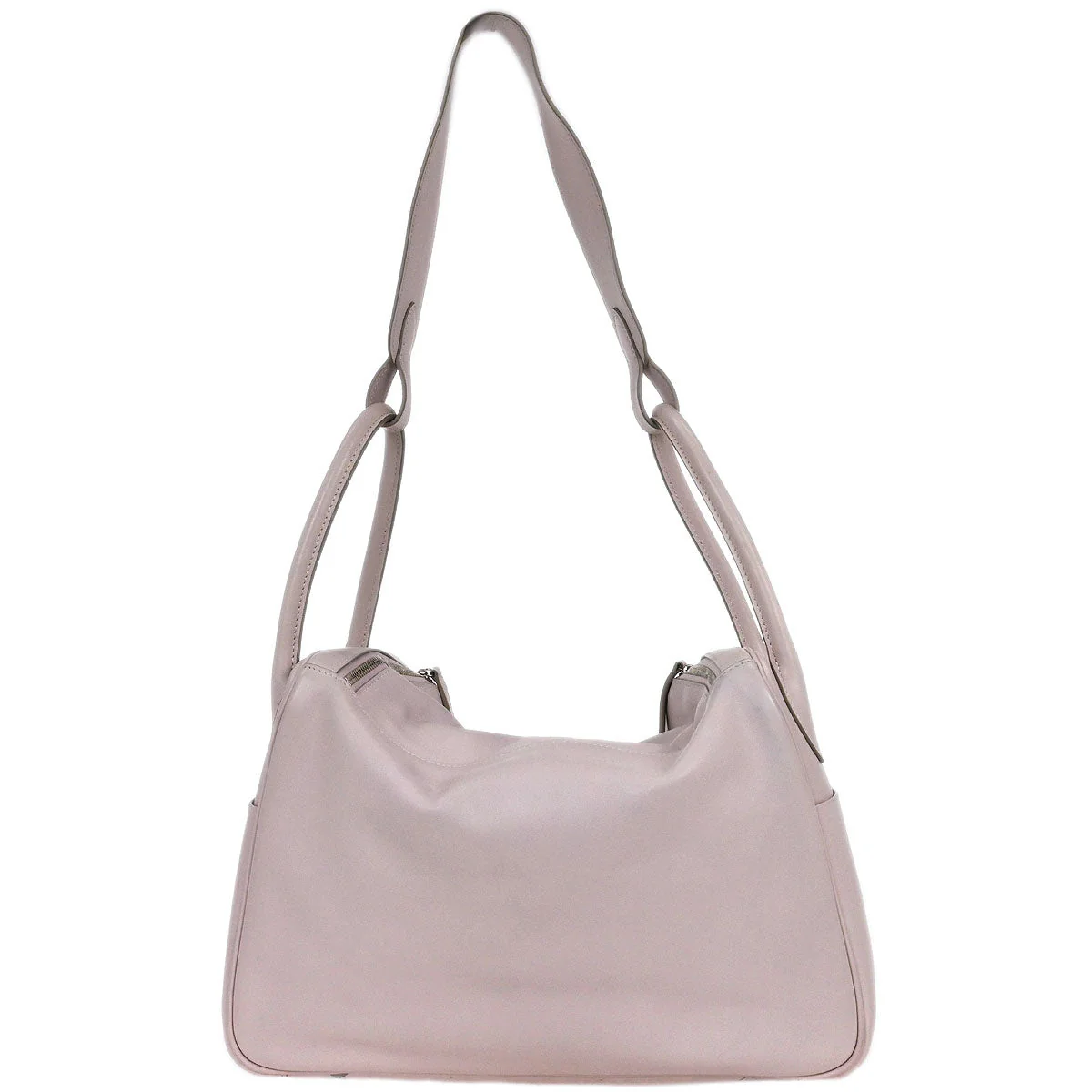 Hermes Rose Dragee Swift Lindy 34 Shoulder Bag - Image 2