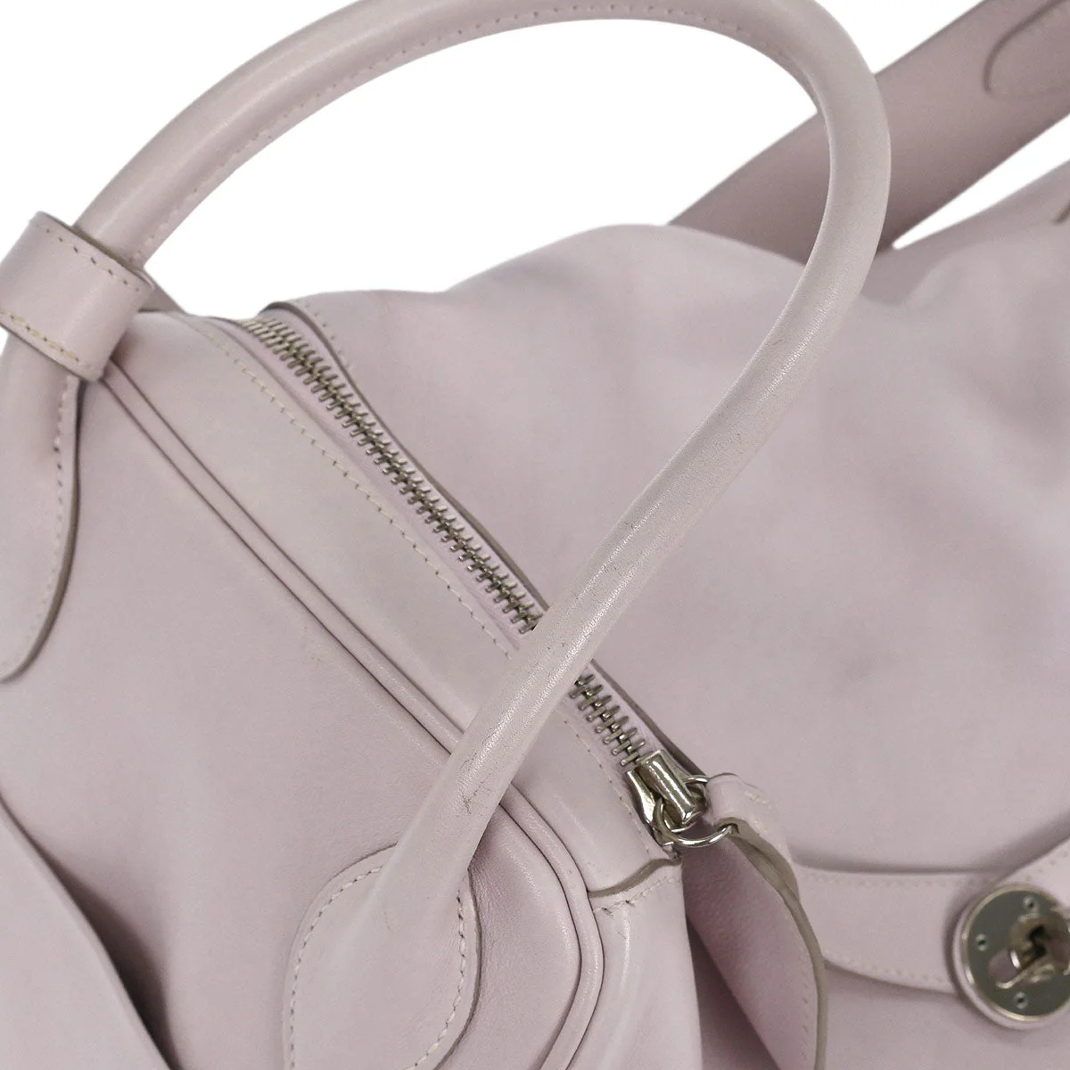 Hermes Rose Dragee Swift Lindy 34 Shoulder Bag - Image 5