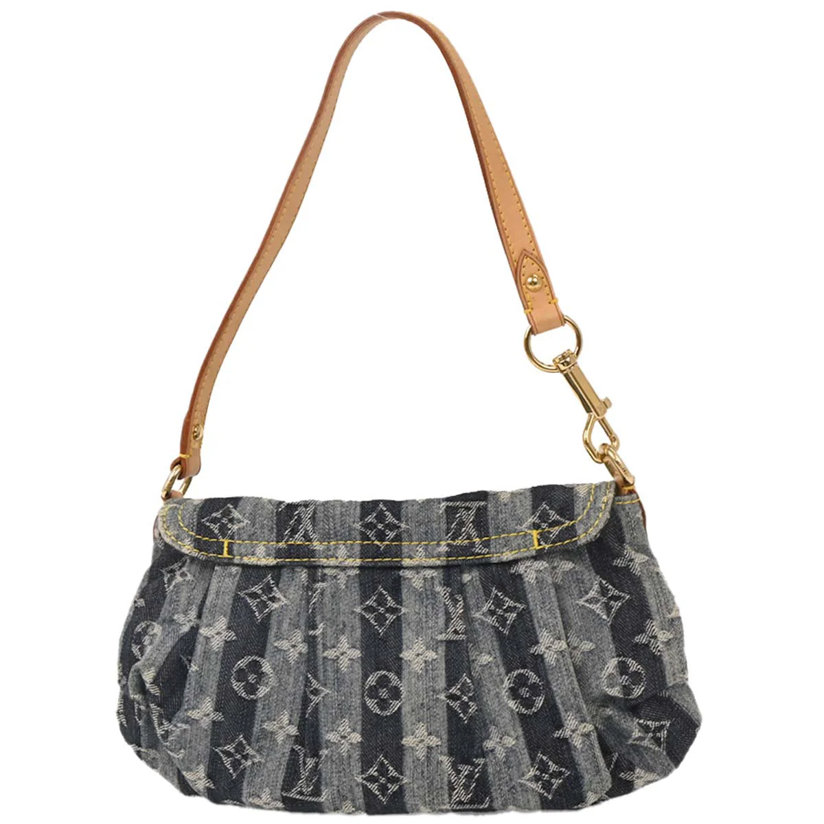 Louis Vuitton Blue Monogram Denim Mini Pleaty Raye Handbag M95333 - Image 2