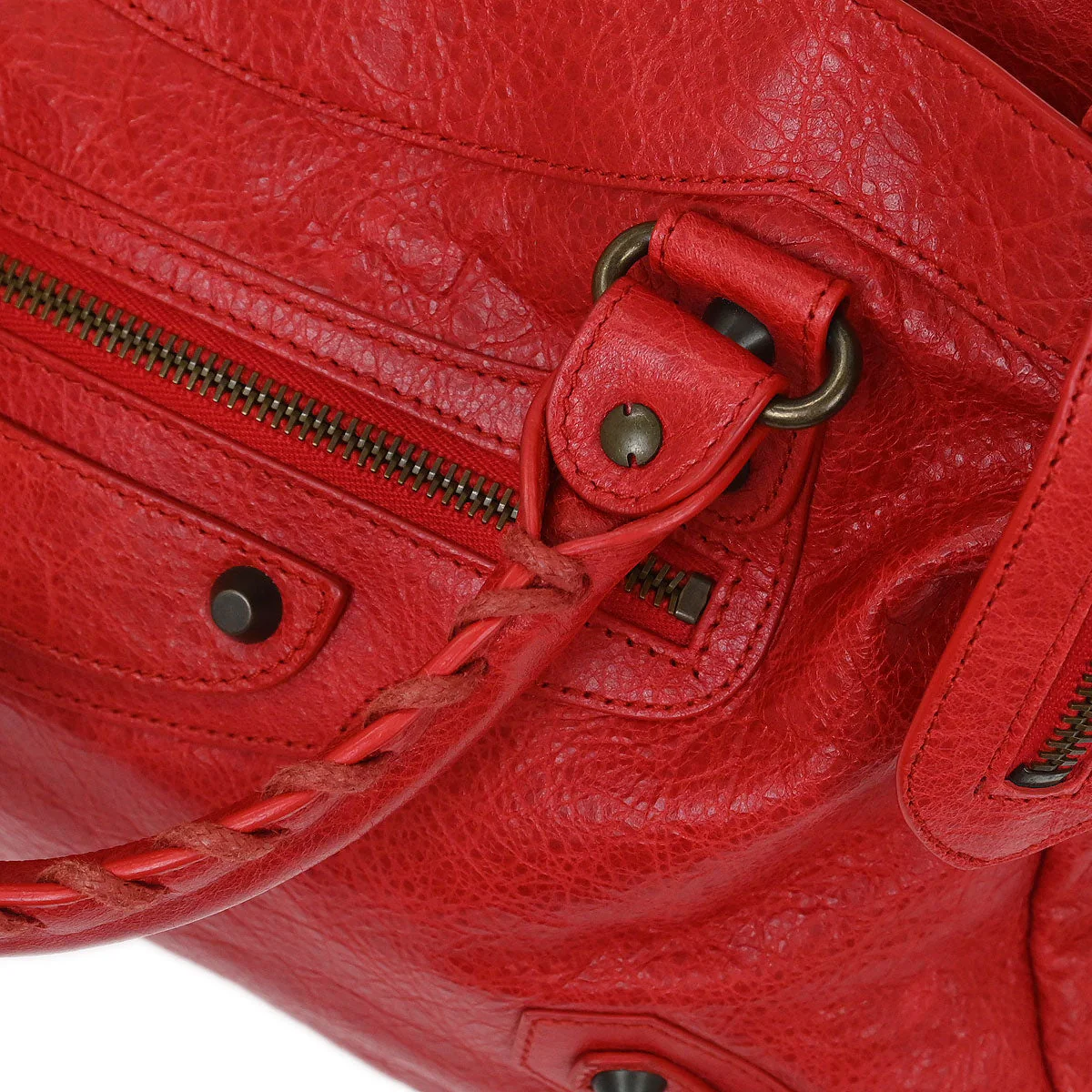 Balenciaga Red The Town 2way Shoulder Handbag - Image 5