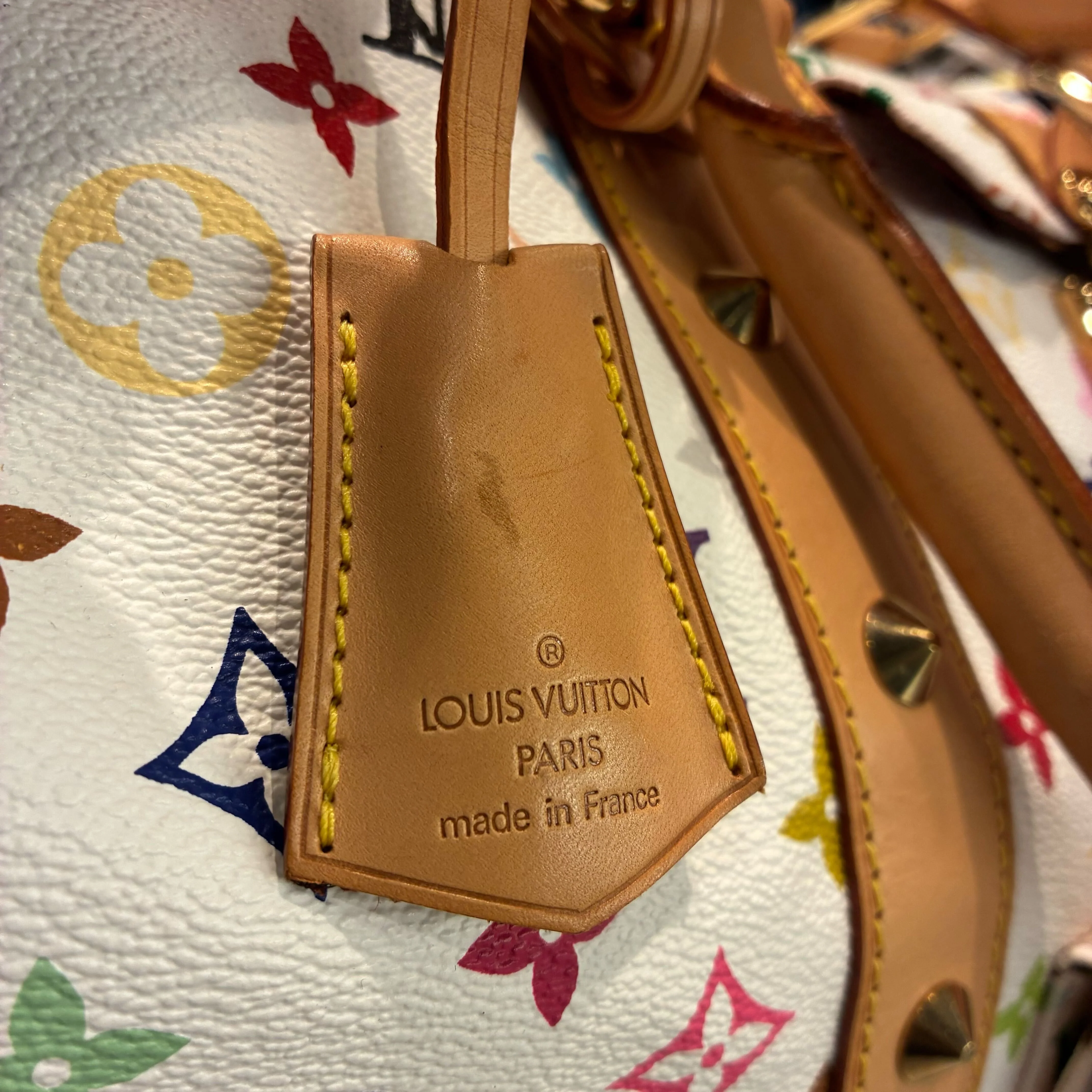 Louis Vuitton 2004 White Monogram Multicolor Keepall 45 Handbag M92641 - Image 12