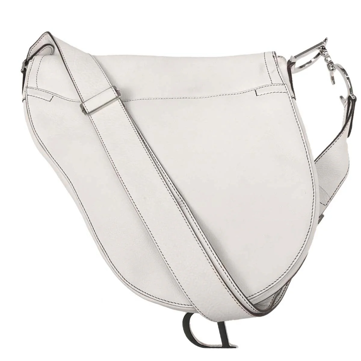 Christian Dior White Saddle Shoulder Bag - Image 2