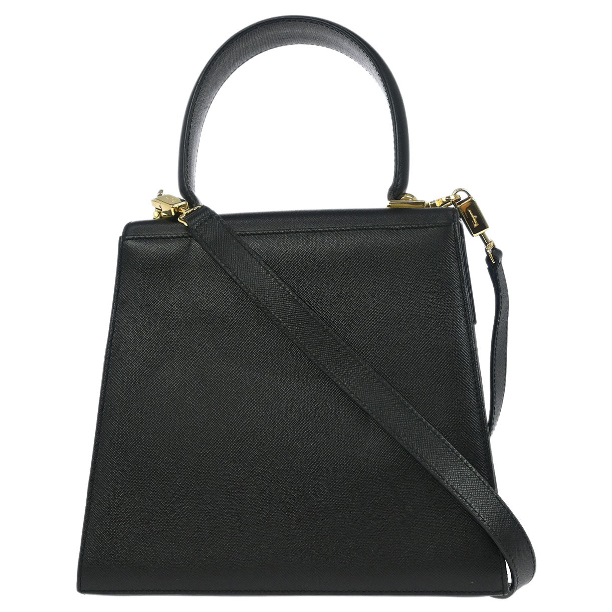 Salvatore Ferragamo Black Gancini 2way Shoulder Handbag - Image 2