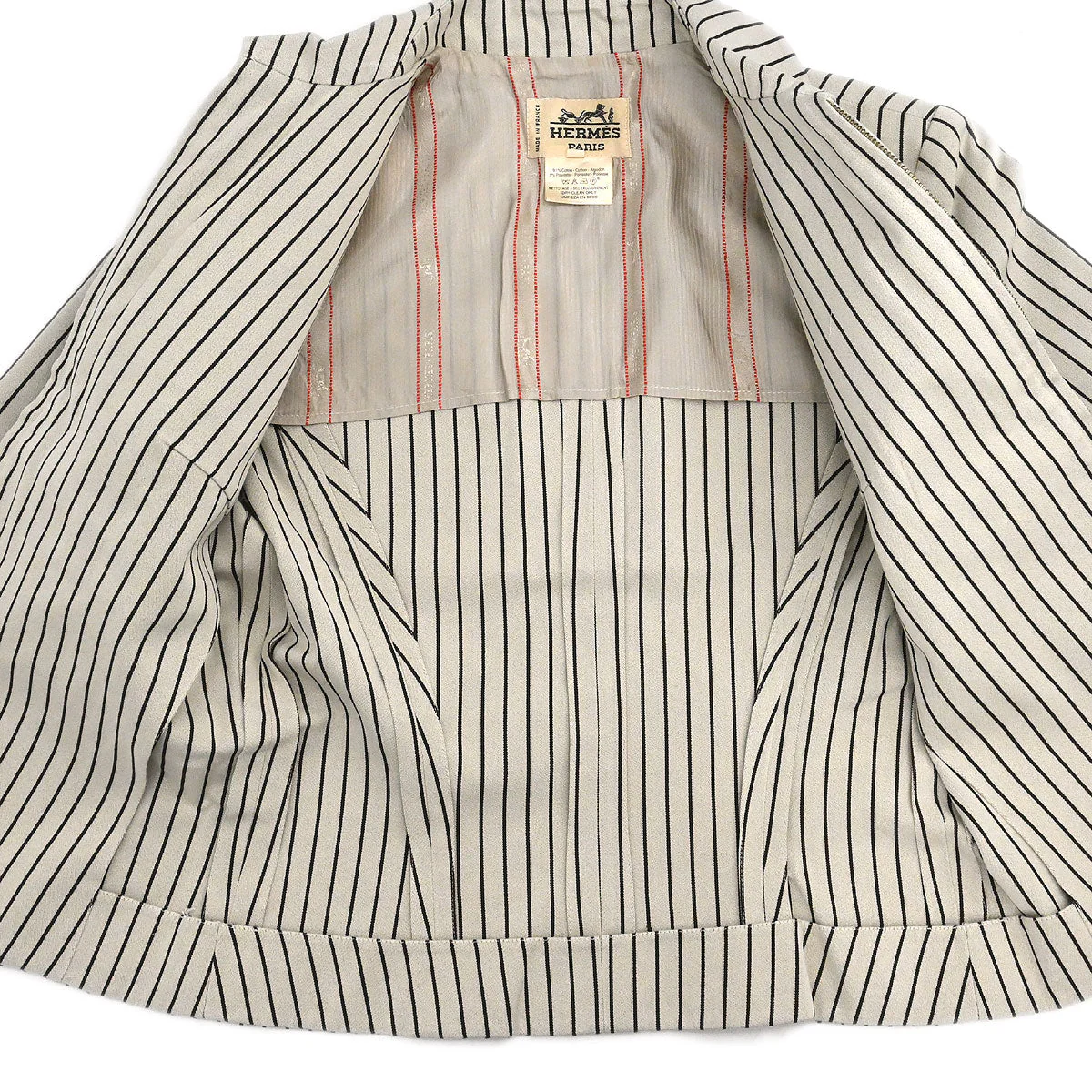 Hermes Zip Up Jacket Beige #36 - Image 6
