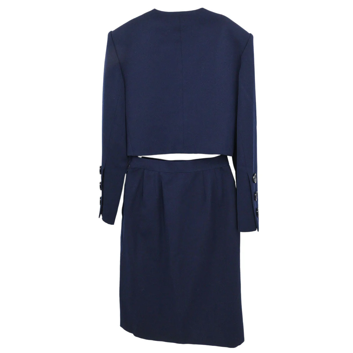 Yves Saint Laurent Setup Suit Jacket Skirt Navy #M - Image 2