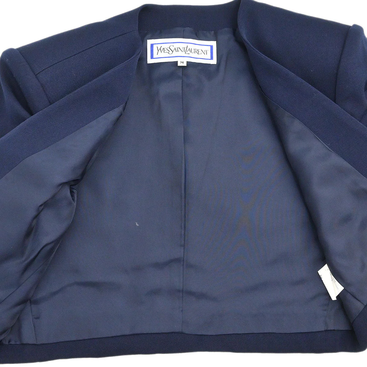 Yves Saint Laurent Setup Suit Jacket Skirt Navy #M - Image 5