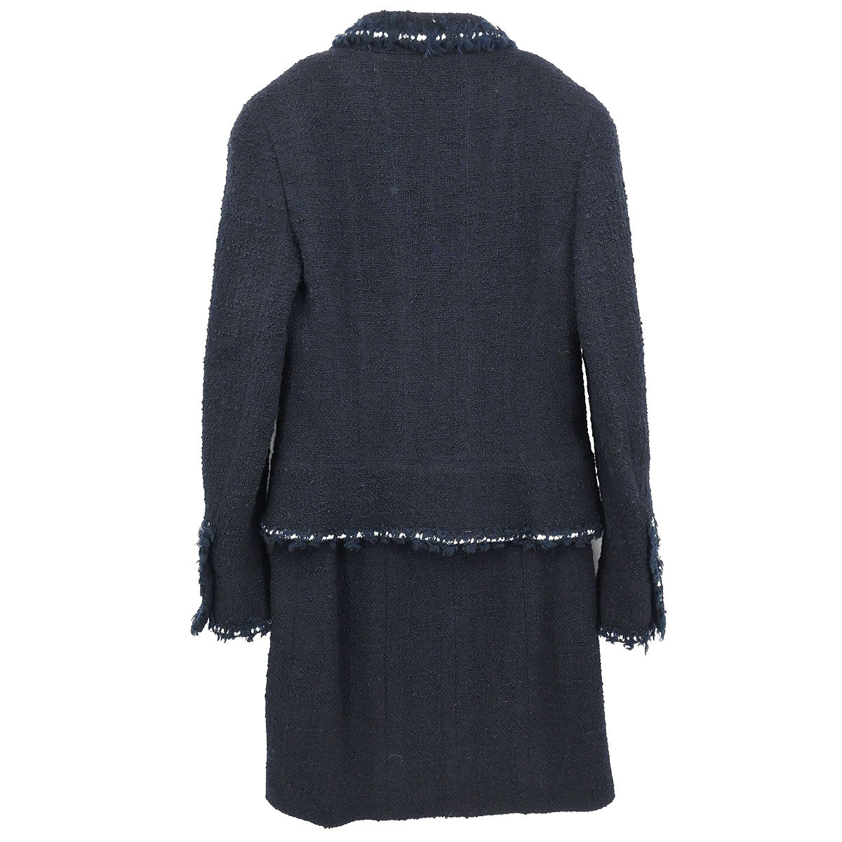 Chanel 1994 Setup Suit Jacket Skirt Dark Navy #40 - Image 2