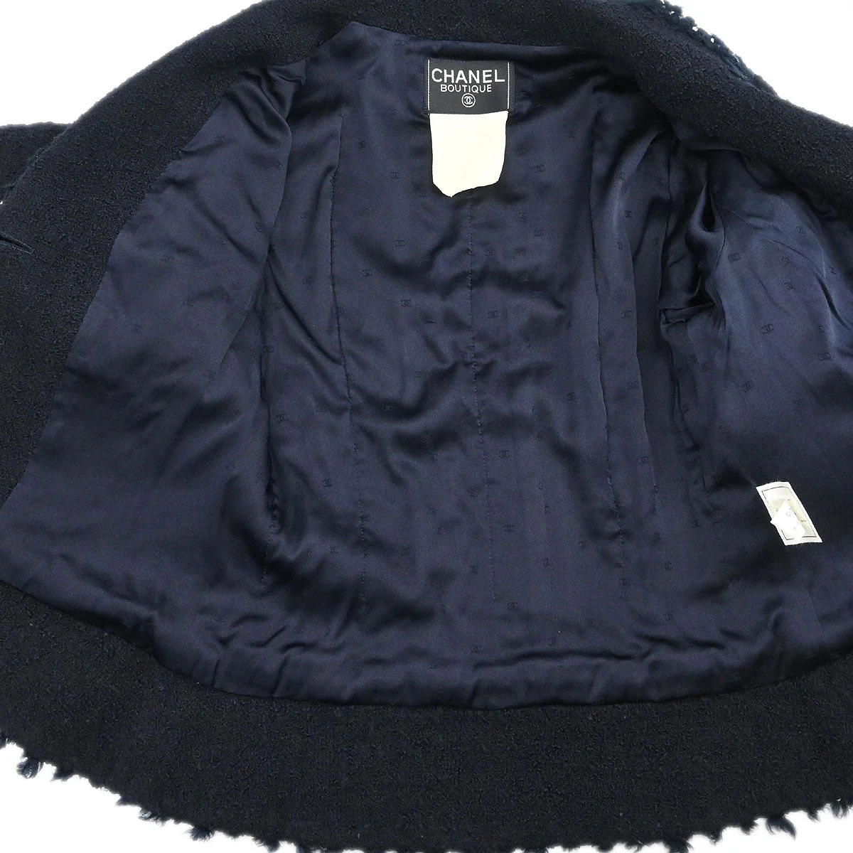 Chanel 1994 Setup Suit Jacket Skirt Dark Navy #40 - Image 6